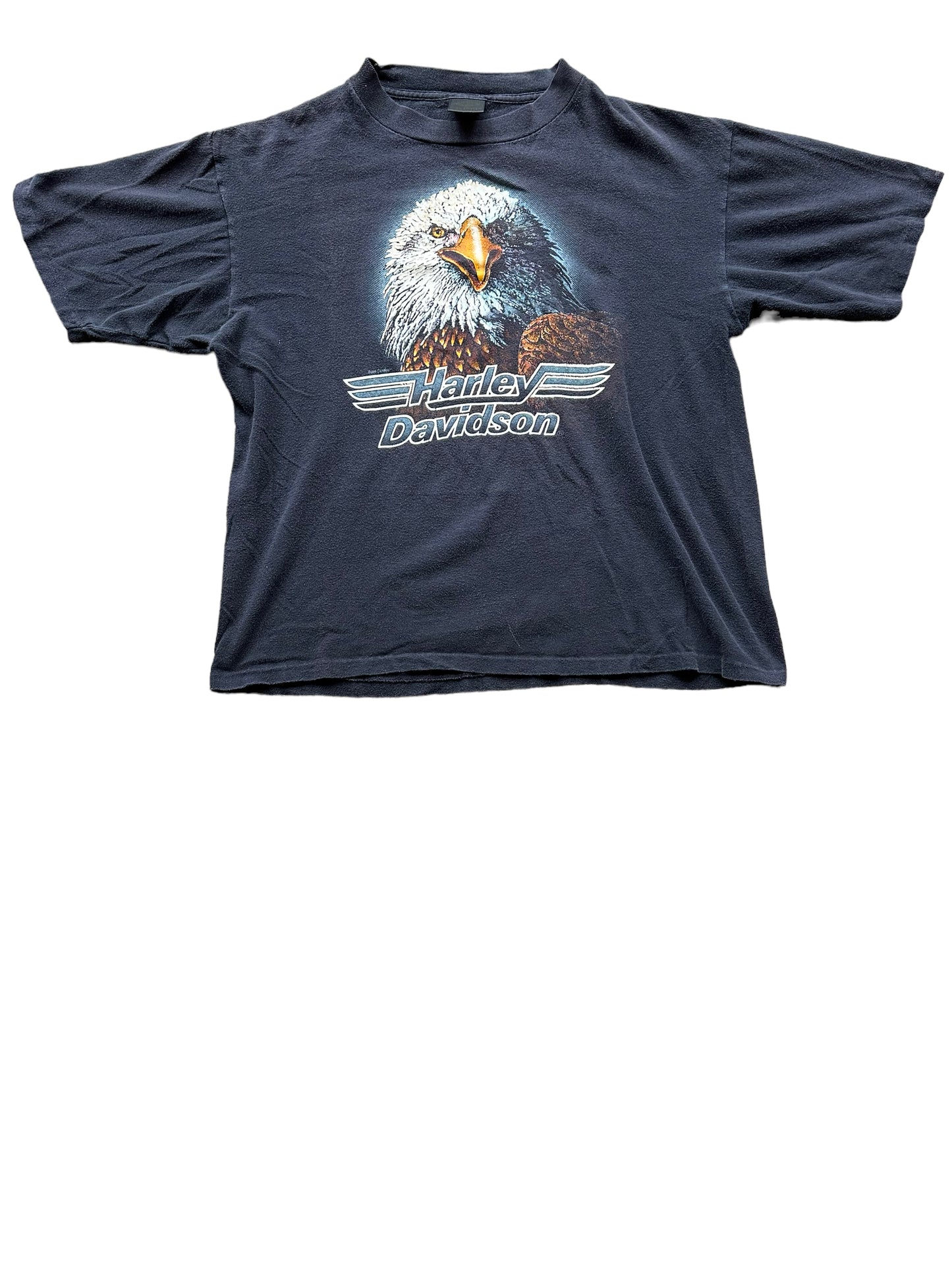 Front of Vintage 1980's Oklahoma City Harley Davidson Boxy Tee SZ L | Vintage Harley Tee | Barn Owl Vintage Seattle