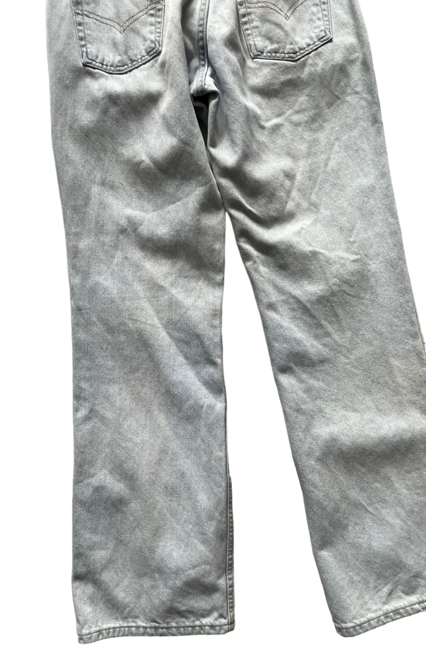 Back leg view of Vintage USA Levi's 518 34x32