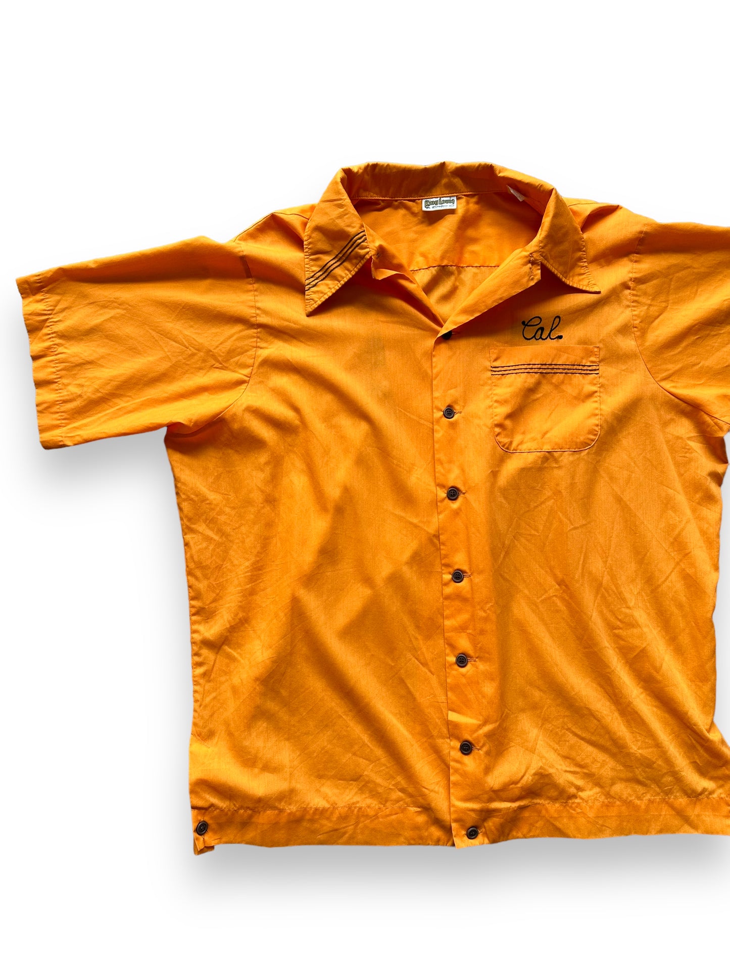 Front right of Vintage "Starlite Pro Shop" Chainstitched Bowling Shirt SZ XL | Vintage Bowling Shirt Seattle | Barn Owl Vintage Seattle