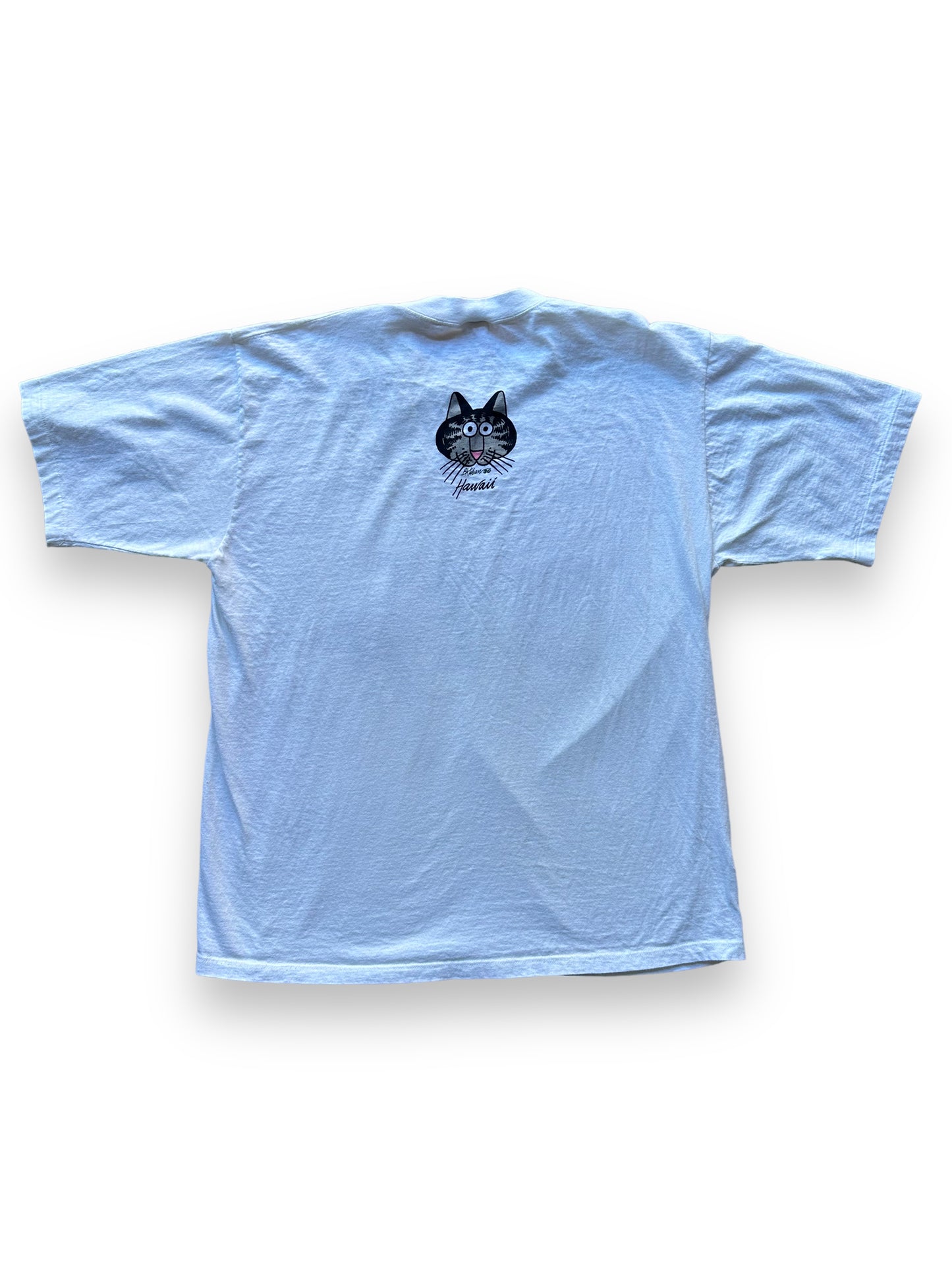 Back of Vintage B. Kliban Waikiki Zoo Tee SZ XL | Vintage Cat Tee Seattle | Barn Owl Vintage