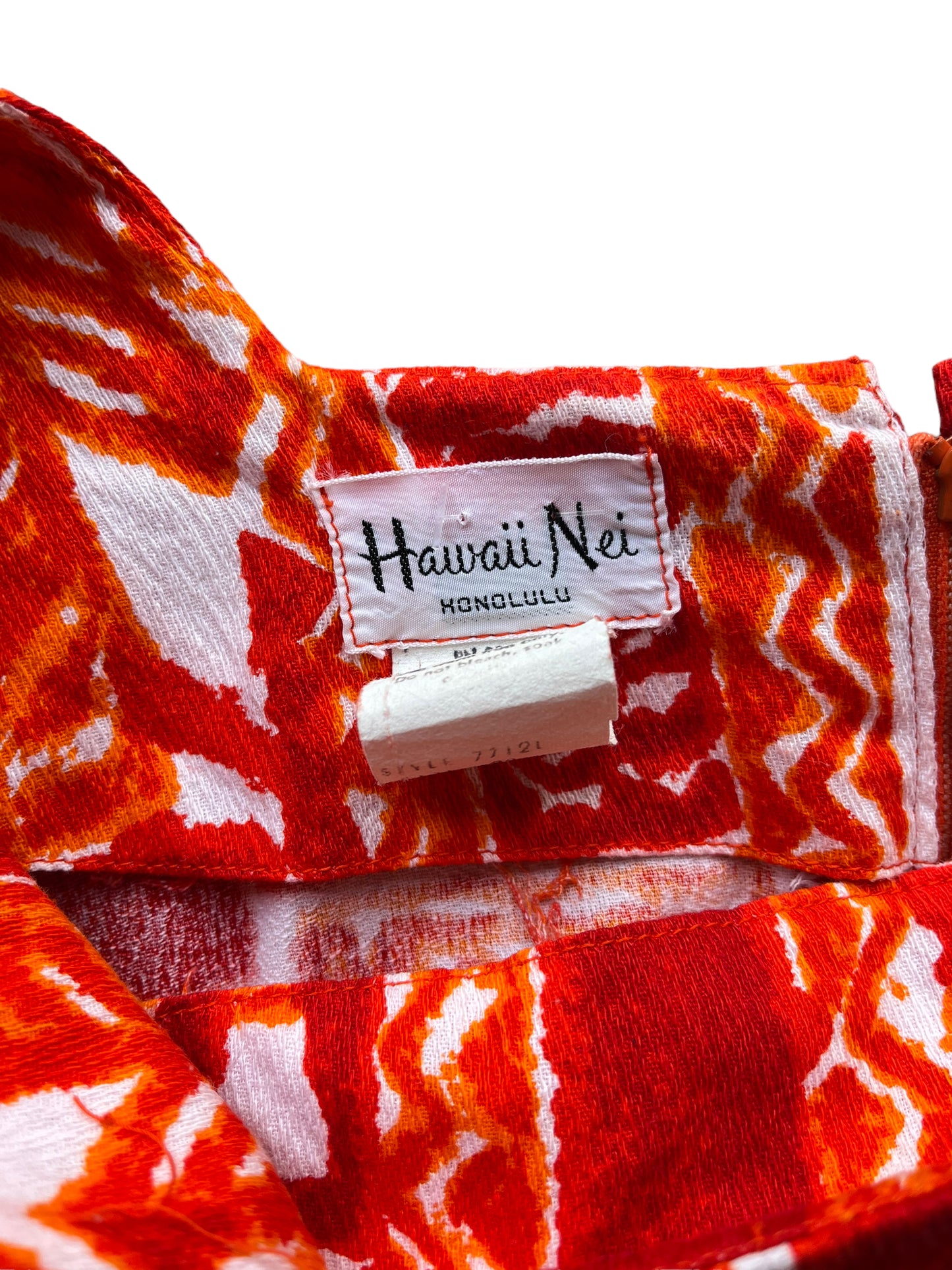 Tag view of Vintage 1960s Hawaii Nei Aloha Dress