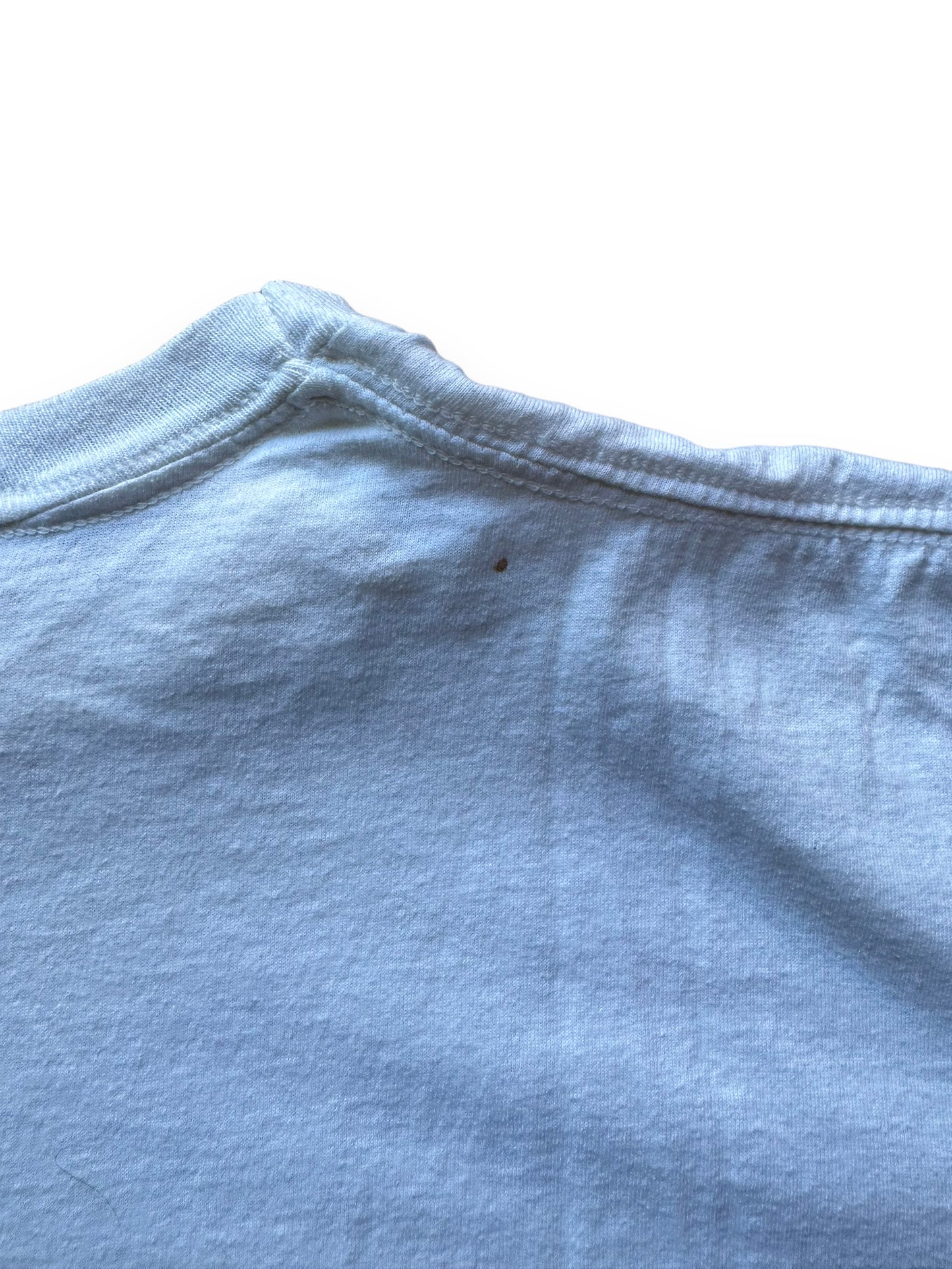 Stain on back right shoulder of Vintage Pacific Street Tee SZ XL | Vintage T-Shirts Seattle | Barn Owl Vintage Tees Seattle