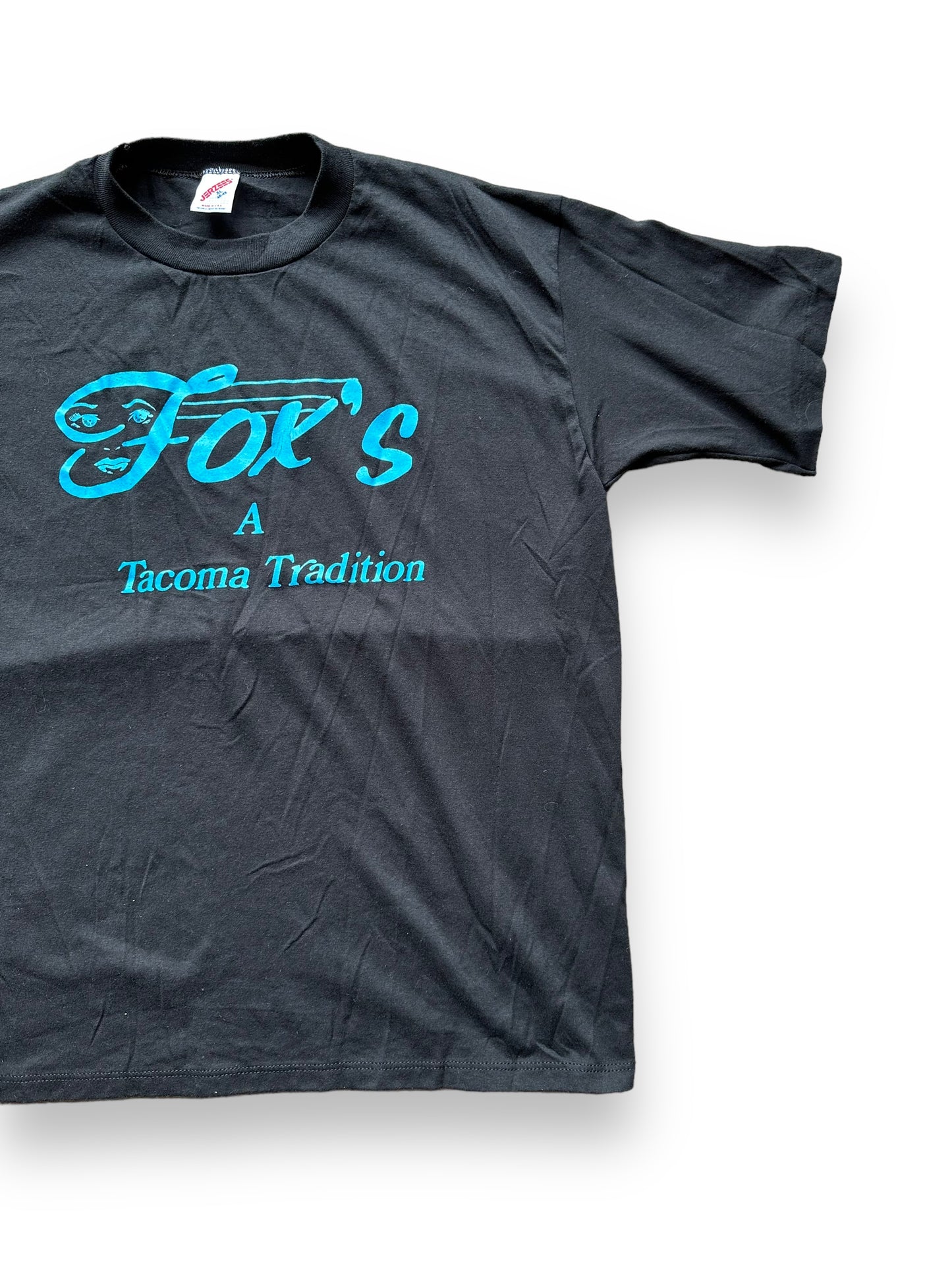 Front left shot of Vintage Fox's Tacoma Tee SZ XL | Vintage Single Stitch T-Shirts Seattle | Barn Owl Vintage Tees Seattle