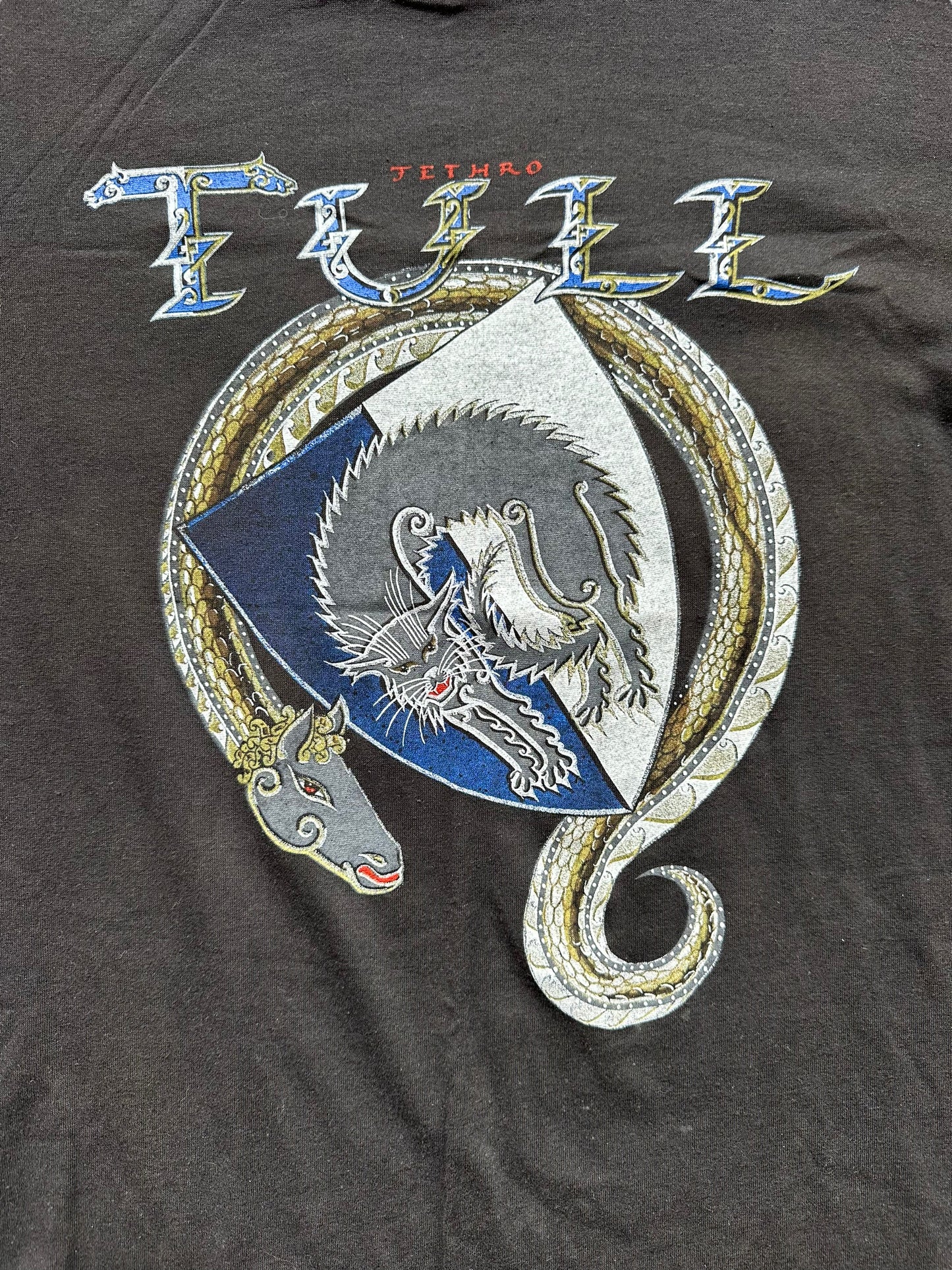 Front Graphic on Vintage Jethro Tull 1987 Tour Tee Tee SZ L | Vintage Single Stitch Rock Tee Seattle | Barn Owl Vintage