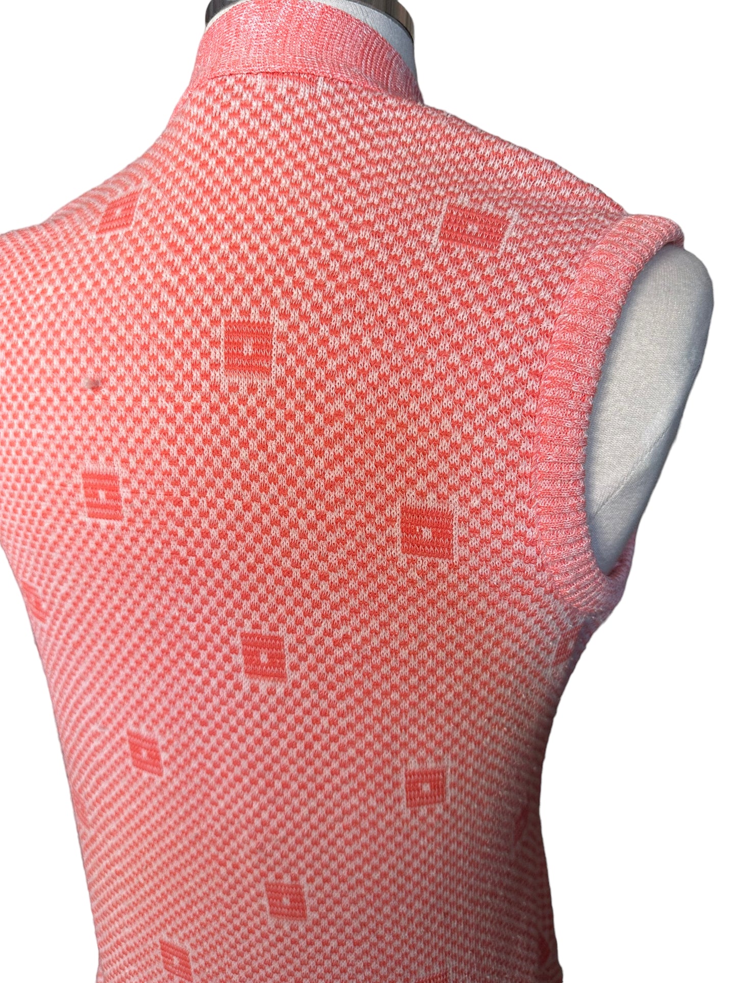 Back right shoulder view of Vintage 1960s Paris Star Knit Vest | Ladies Vintage Seattle | Barn Owl True Vintage