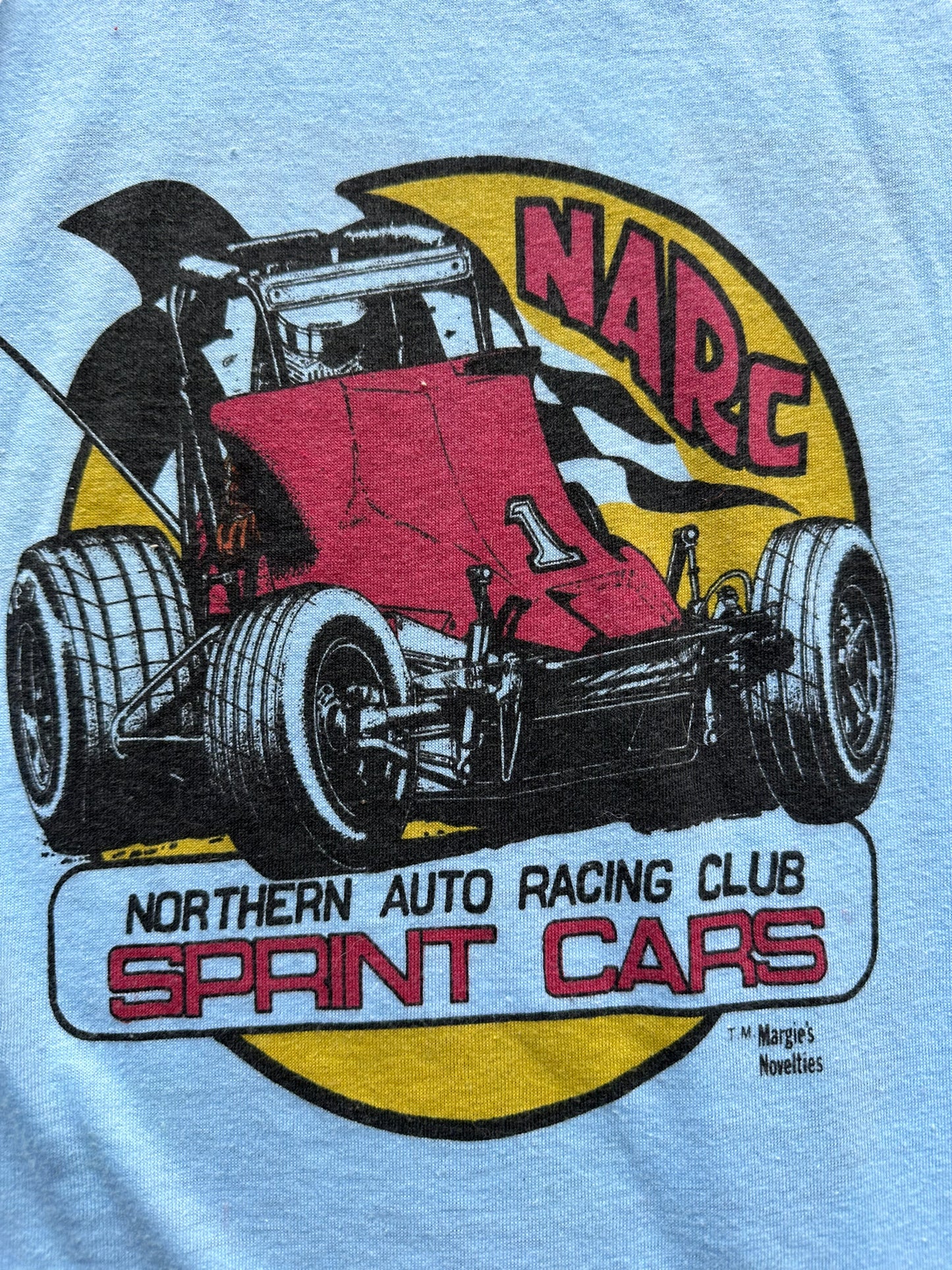Back graphic of Vintage NARC Tank SZ S |  Vintage Auto Tee Seattle | Barn Owl Vintage