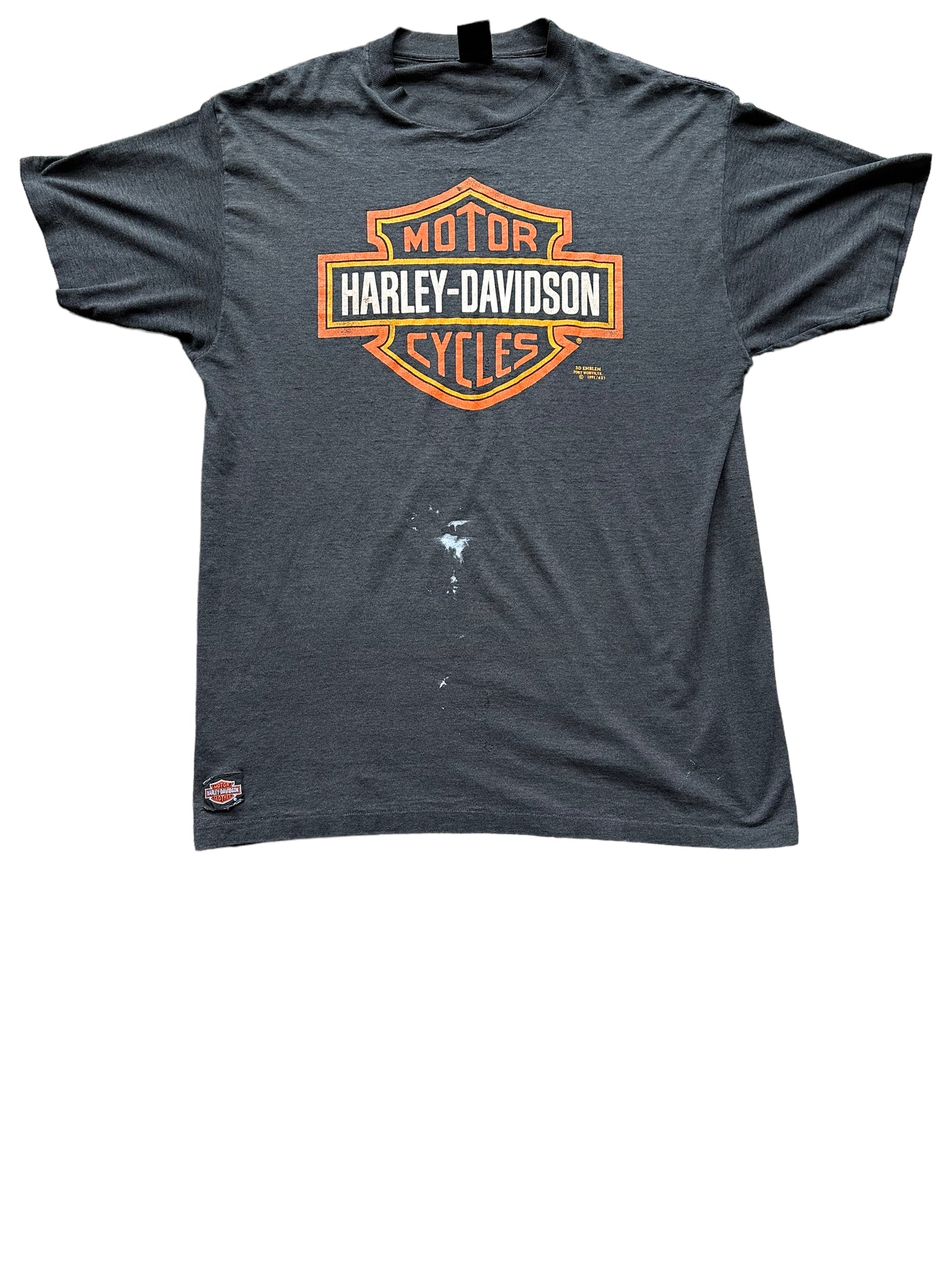 Front of Vintage 1991 Indianapolis Harley Davidson Tee SZ XXL | Vintage Harley Tee | Barn Owl Vintage Seattle