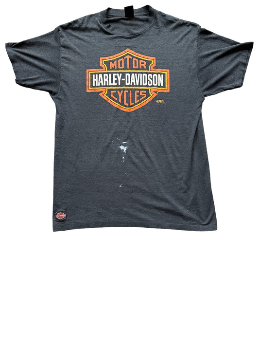 Front of Vintage 1991 Indianapolis Harley Davidson Tee SZ XXL | Vintage Harley Tee | Barn Owl Vintage Seattle