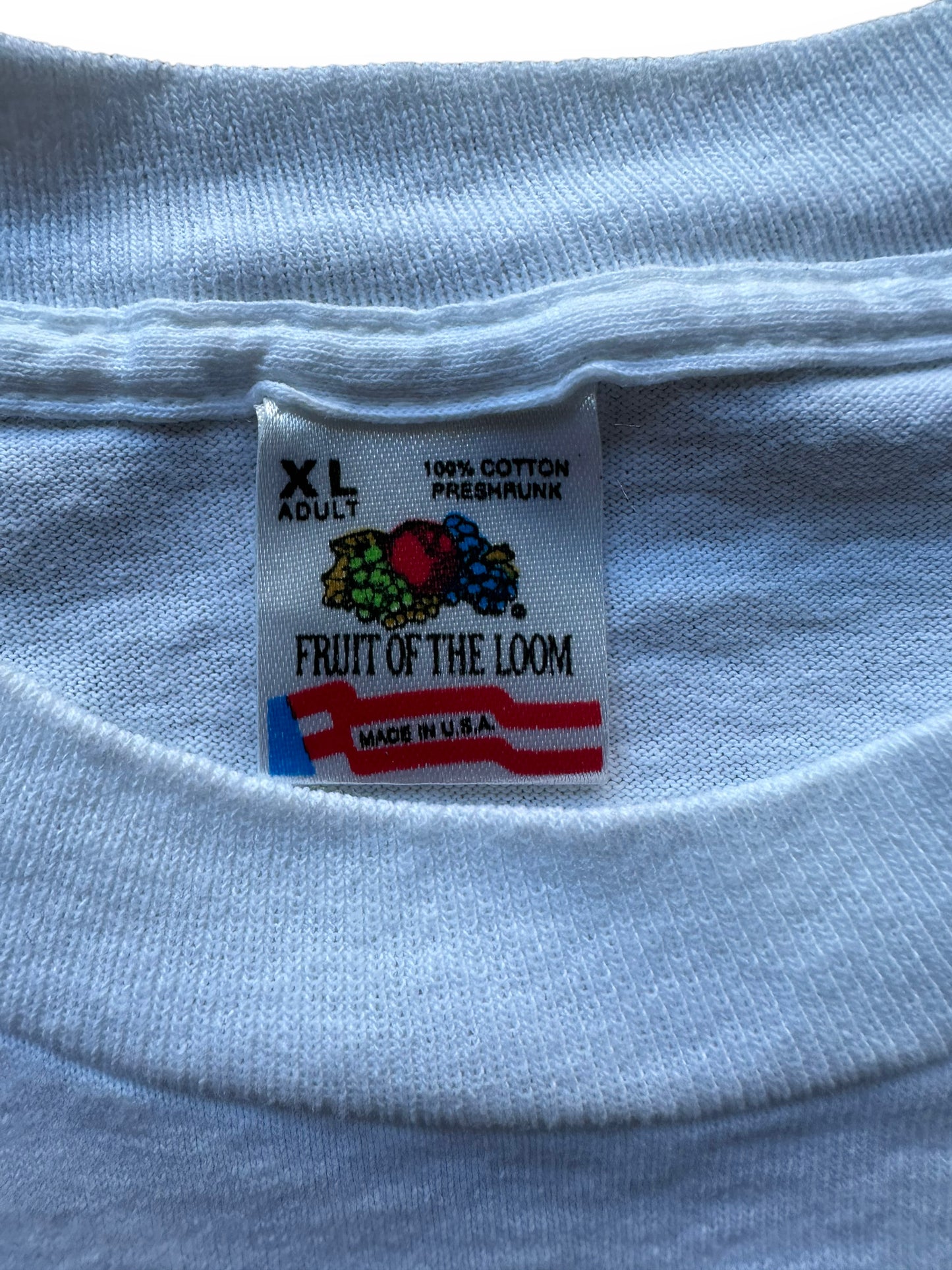 Tag of Vintage Garfield "The Meek Shall Inherit Squat" Tee SZ XL | Vintage Cat Tee Seattle | Barn Owl Vintage