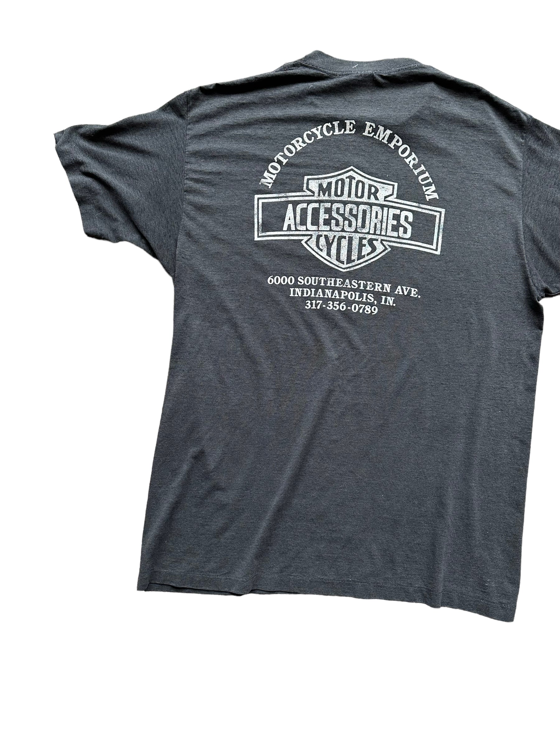 Back left of Vintage 1991 Indianapolis Harley Davidson Tee SZ XXL | Vintage Harley Tee | Barn Owl Vintage Seattle
