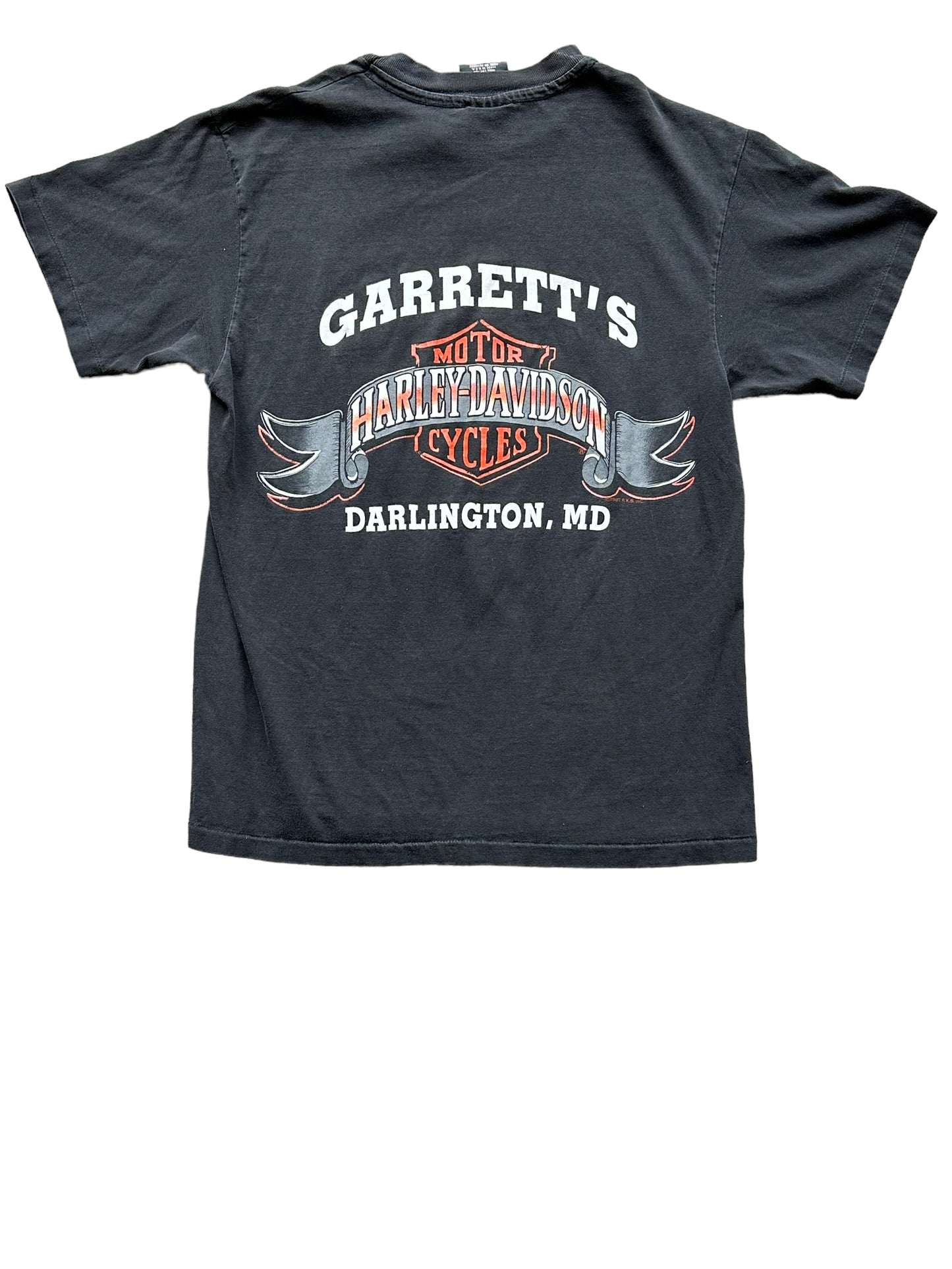 Back of Vintage 1994 Harley Davidson Darlington Tee SZ M | Vintage Harley Tee | Barn Owl Vintage Seattle