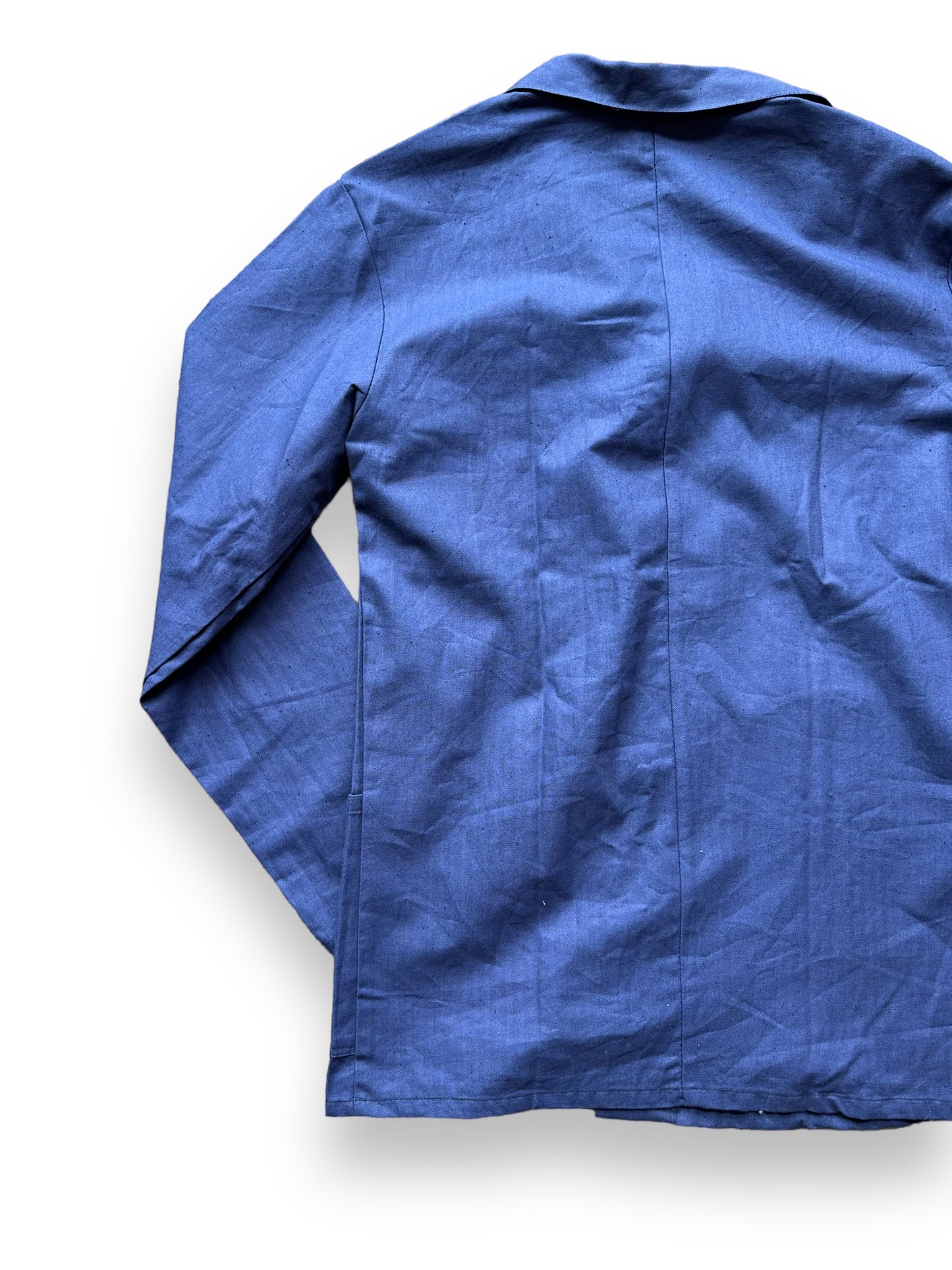 Left Rear View of Vintage New Old Stock European Workwear Jacket SZ L | Vintage European Workwear Seattle | Barn Owl Vintage Goods Seattle