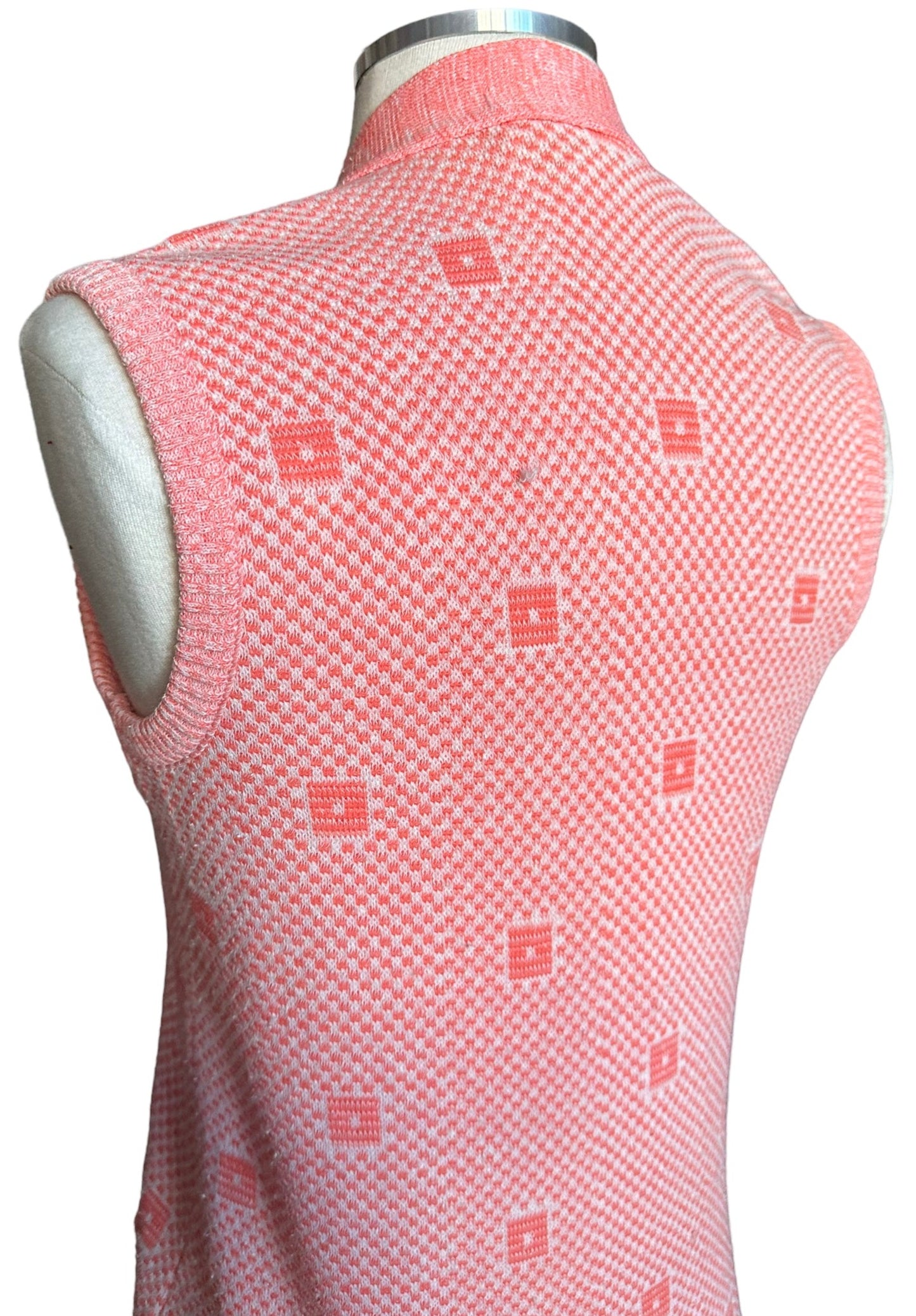 Back left shoulder view of Vintage 1960s Paris Star Knit Vest | Ladies Vintage Seattle | Barn Owl True Vintage
