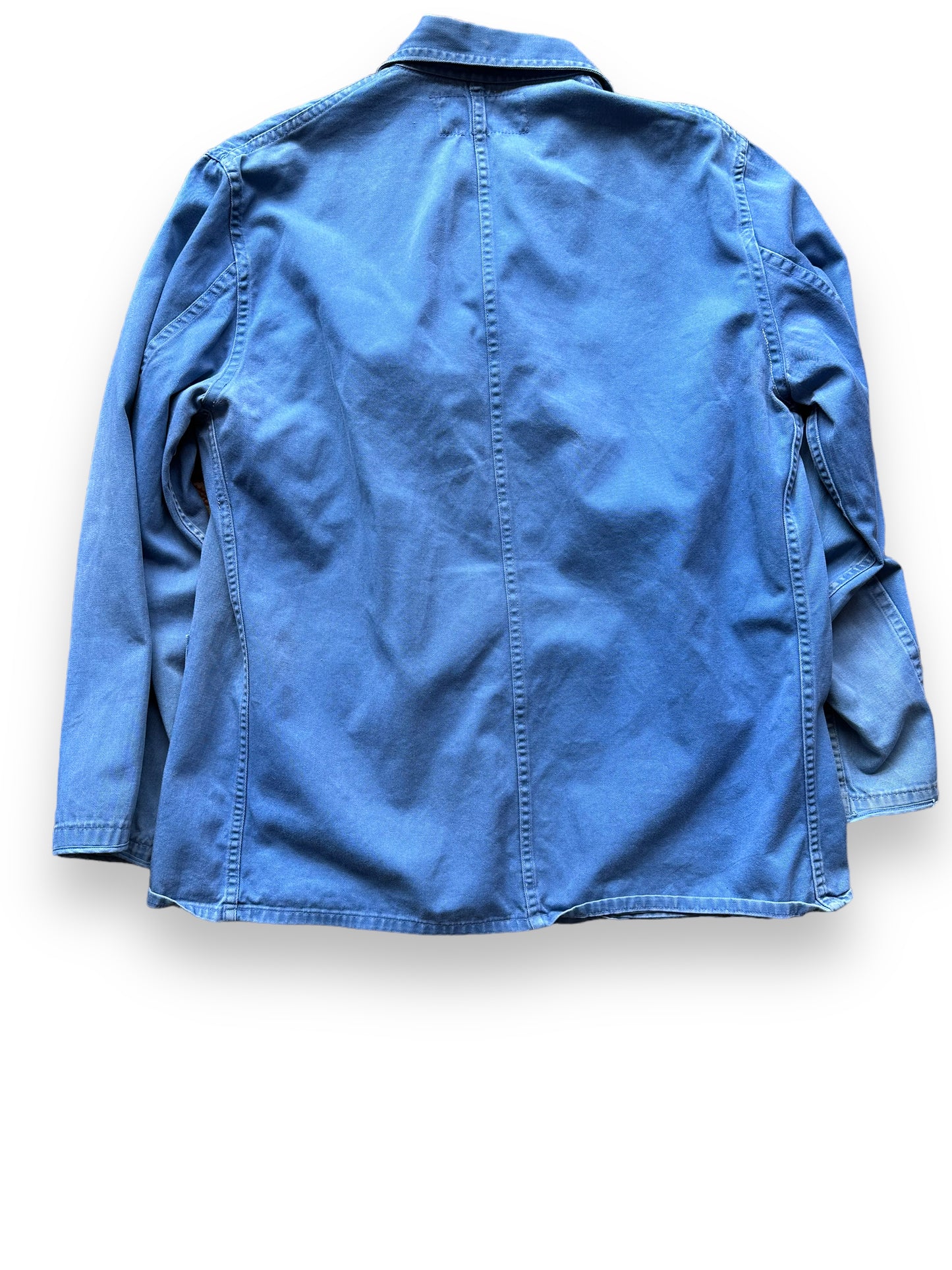 Rear View of Vintage RCA TV Repair Shop Coat SZ XL | French Workwear Seattle | Barn Owl Vintage Goods Seattle