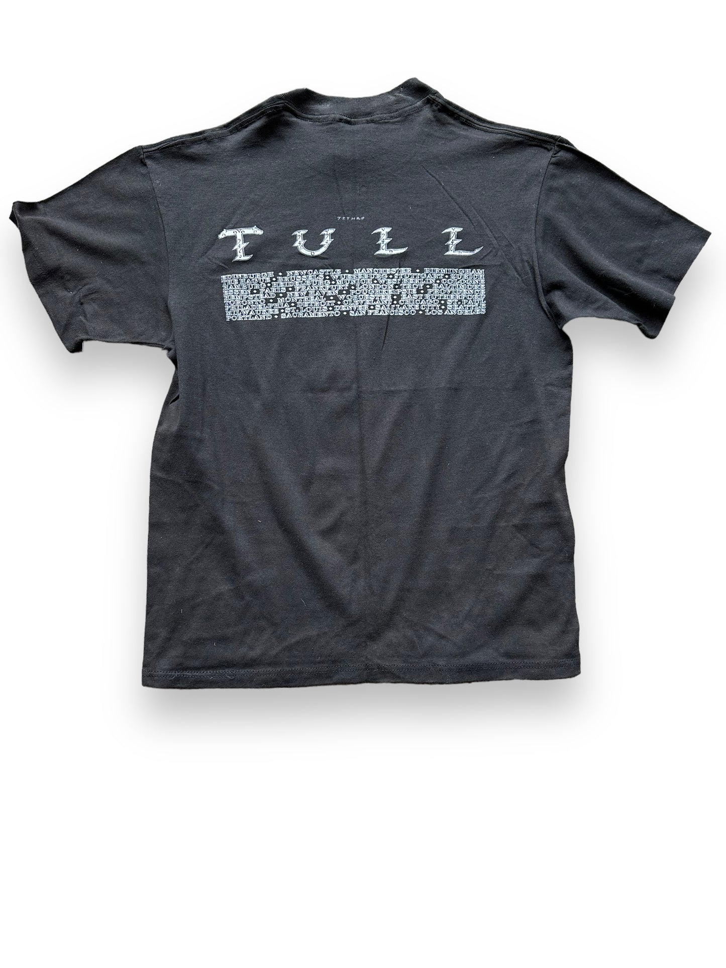 Rear View of Vintage Jethro Tull 1987 Tour Tee Tee SZ L | Vintage Single Stitch Rock Tee Seattle | Barn Owl Vintage