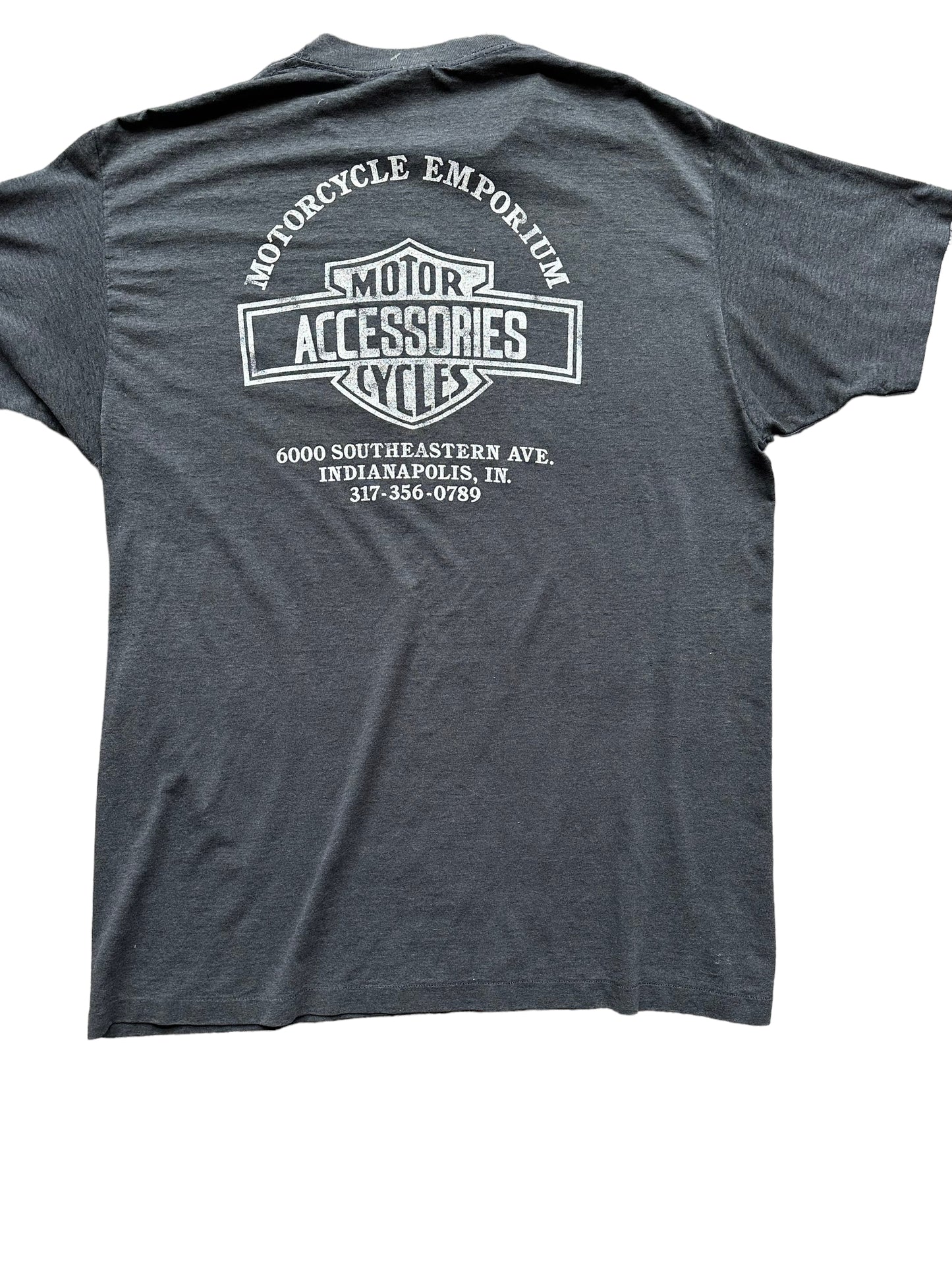 Back of Vintage 1991 Indianapolis Harley Davidson Tee SZ XXL | Vintage Harley Tee | Barn Owl Vintage Seattle