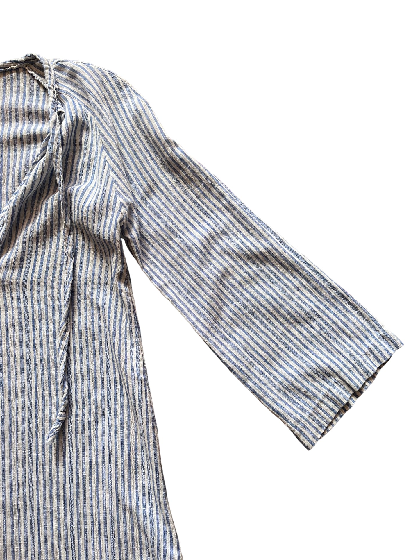 Front left side view of Vintage 1970s Striped Kaftan by Beach Things