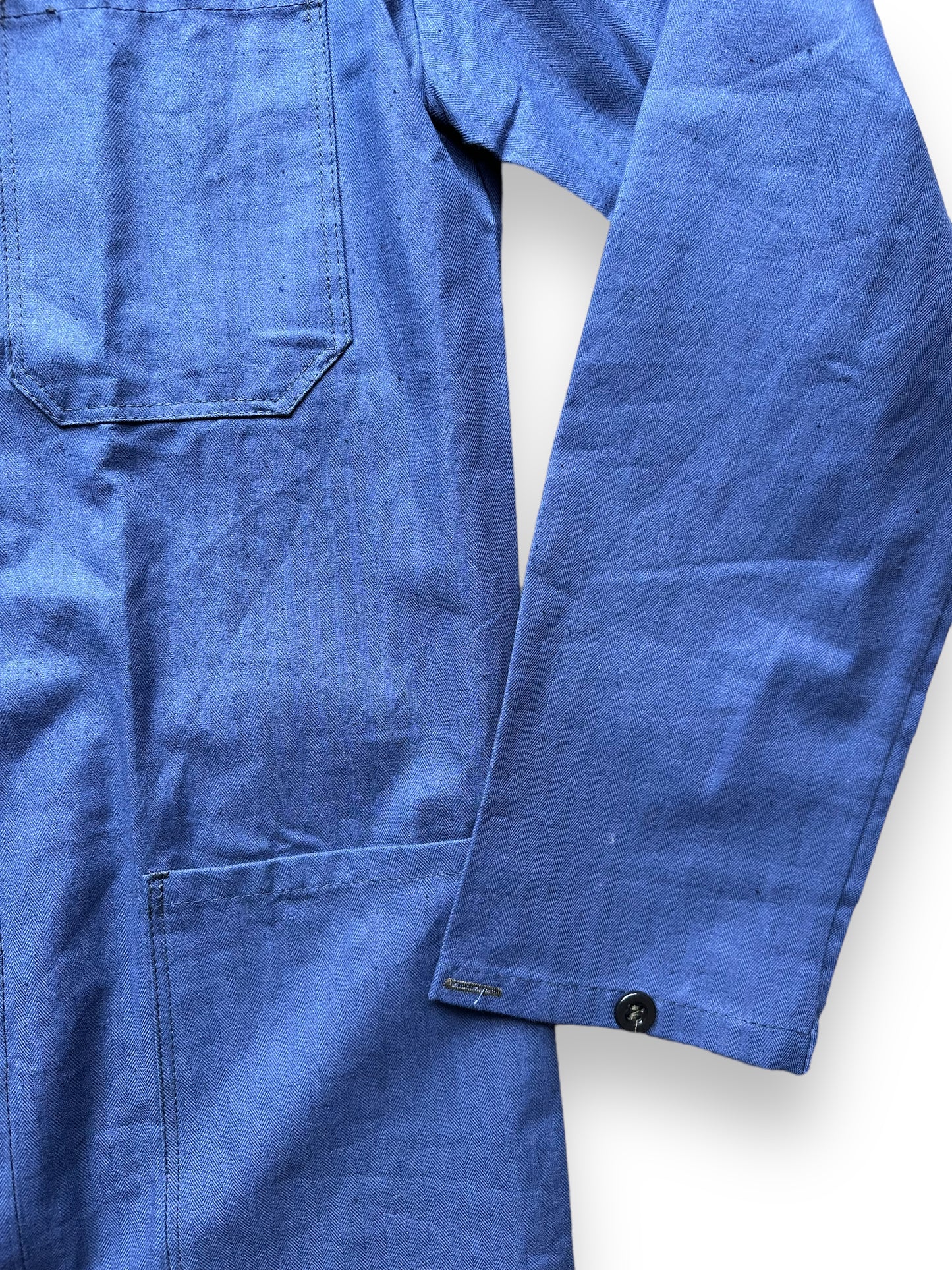 Pocket View of Vintage New Old Stock European Workwear Jacket SZ L | Vintage European Workwear Seattle | Barn Owl Vintage Goods Seattle