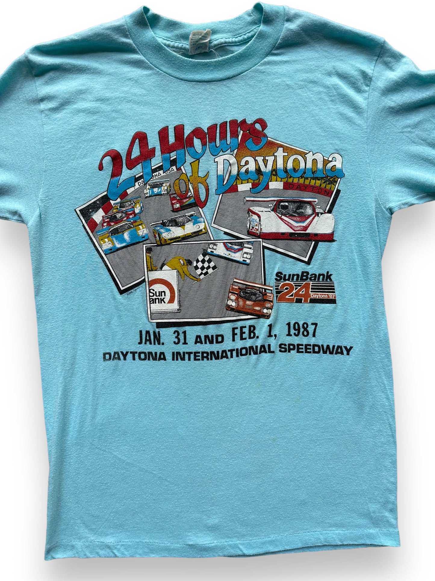 Front close up of Vintage 24 Hours of Daytona Tee SZ L | Vintage Auto Tee Seattle | Barn Owl Vintage