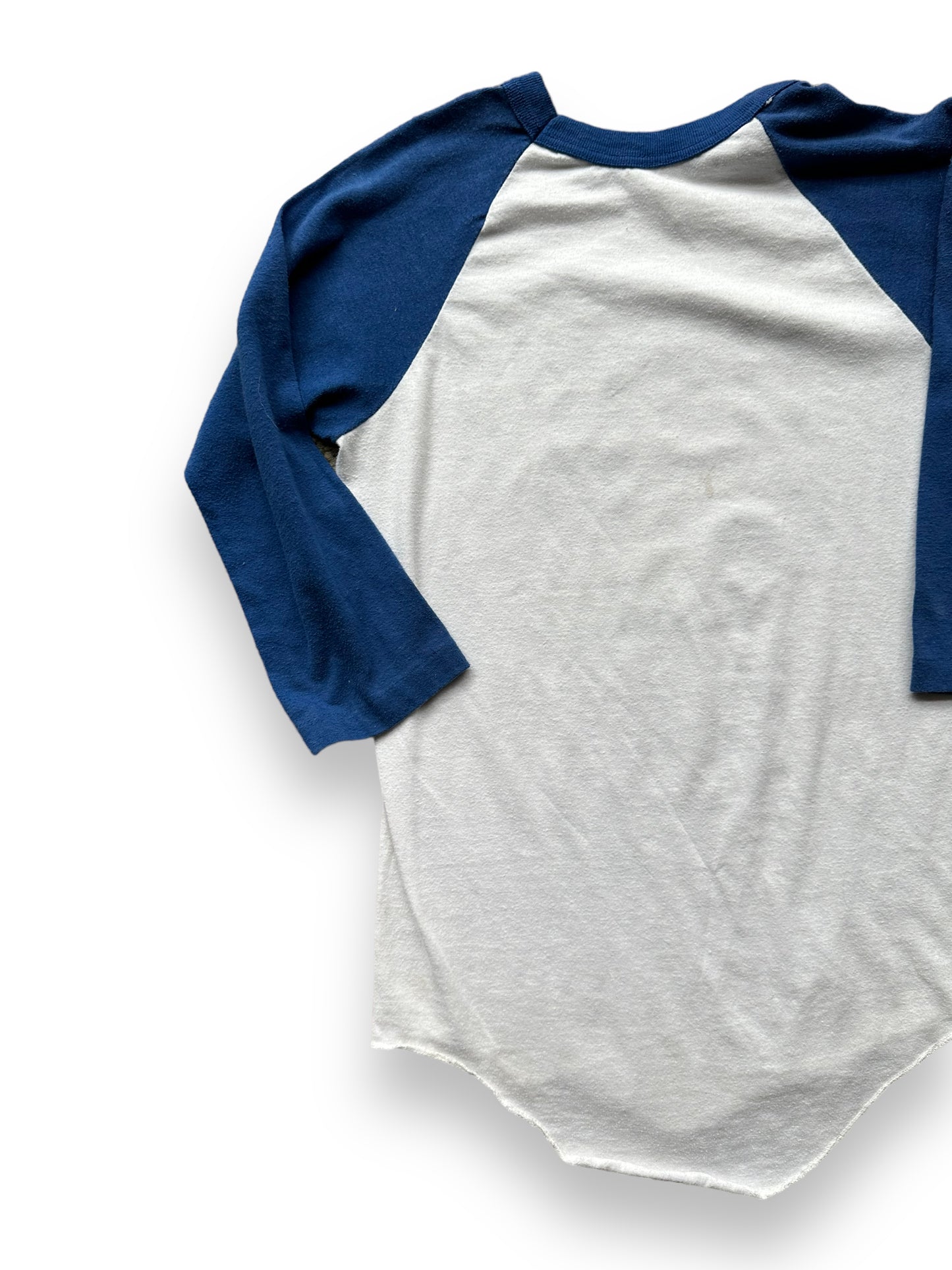 Back left of Vintage Happy Horse Hotel Prudhoe Bay Alaska Raglan Tee SZ S | Vintage Alaska T-Shirts Seattle | Barn Owl Vintage Tees Seattle