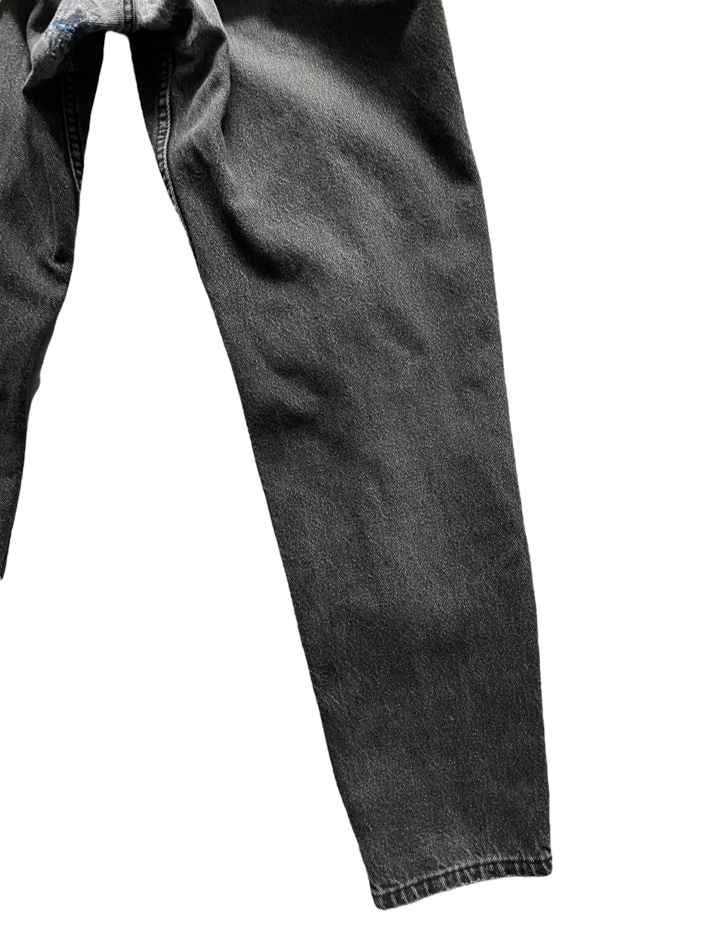 Back of right leg Vintage USA Mended Black Levi's 550s 33x34