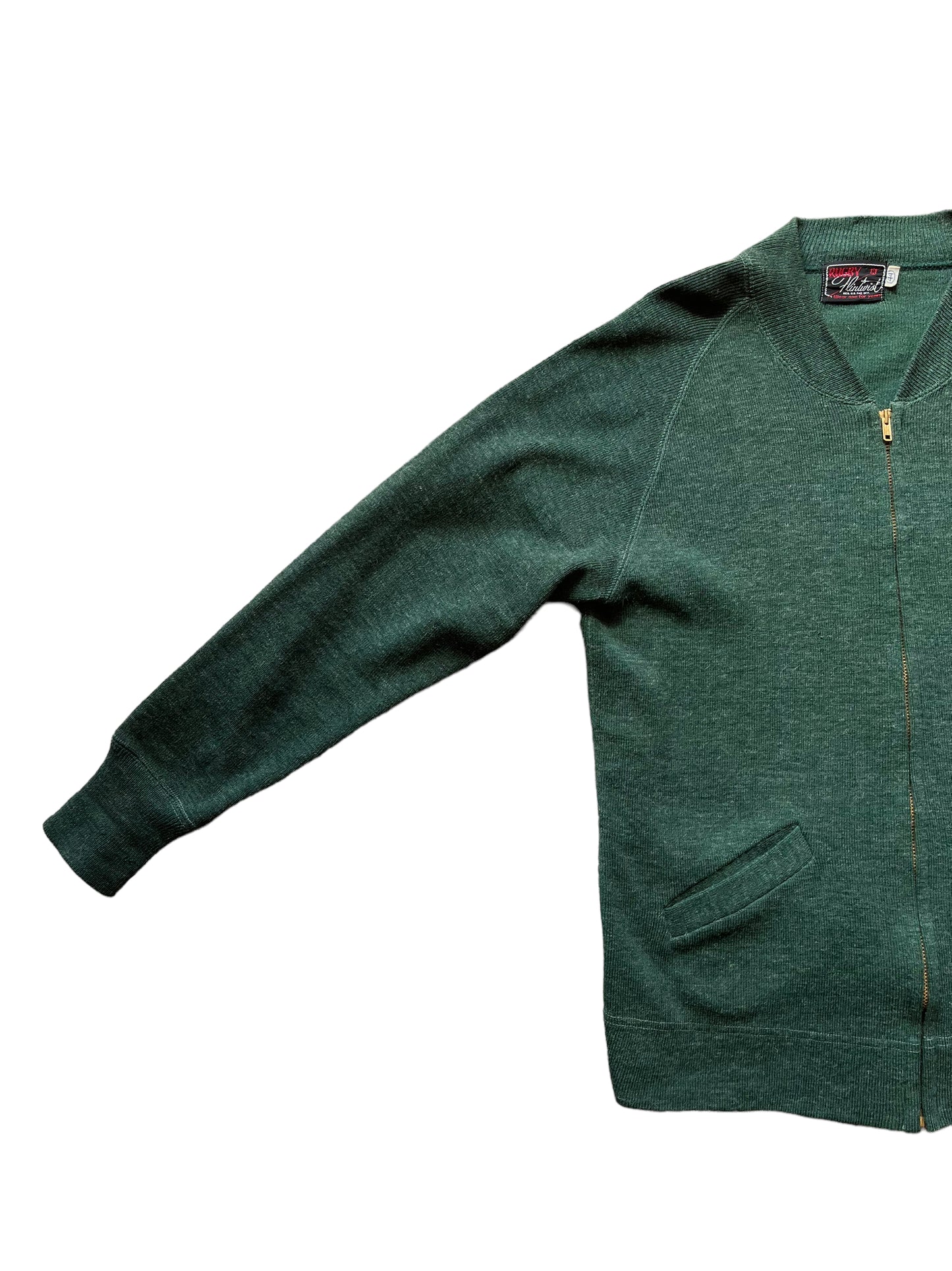 Right front view of Vintage 1950s Flintwist Rugby Sweater