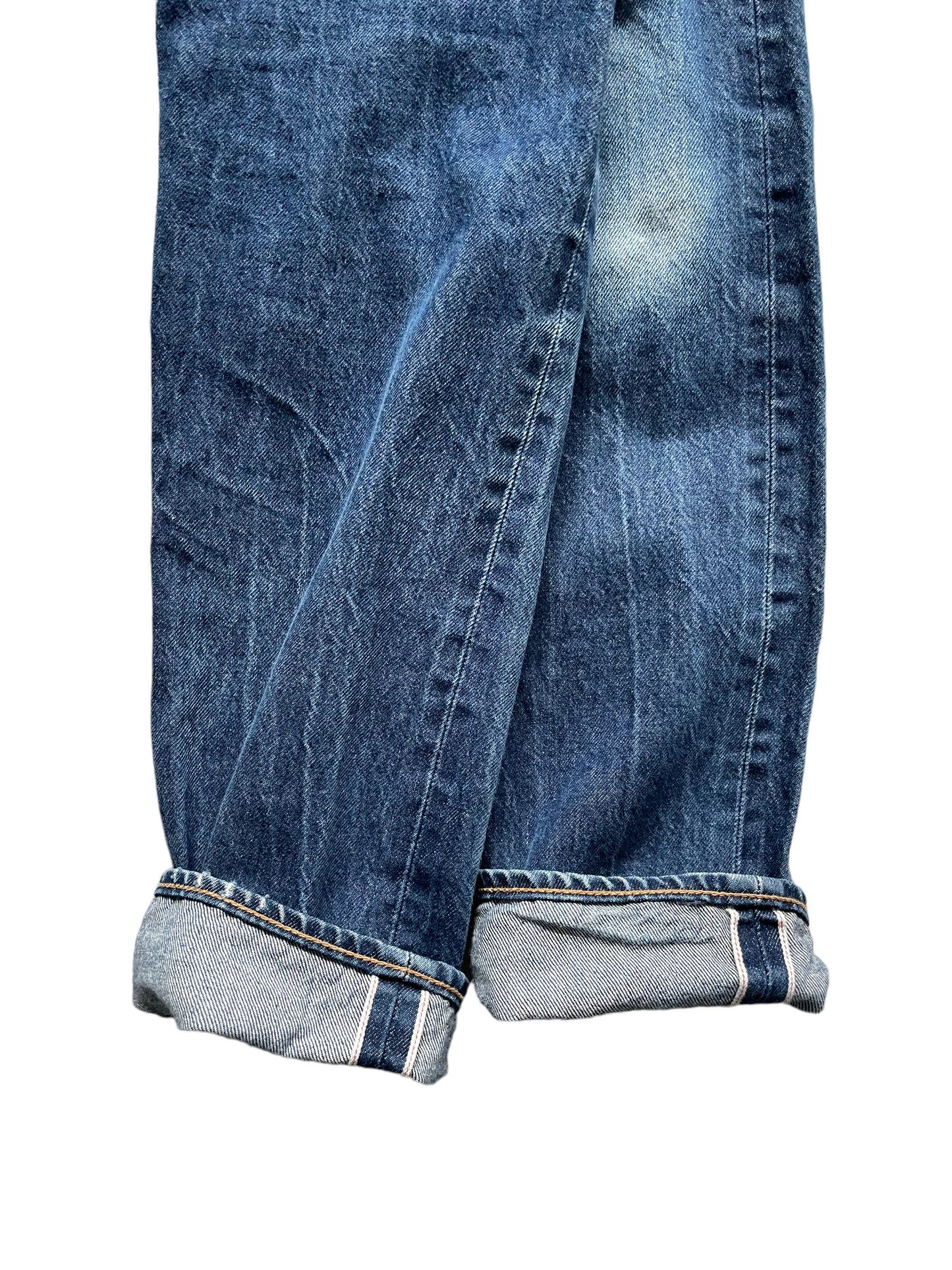 Lower leg view ofLevi's 511 Selvedge Denim 32x36