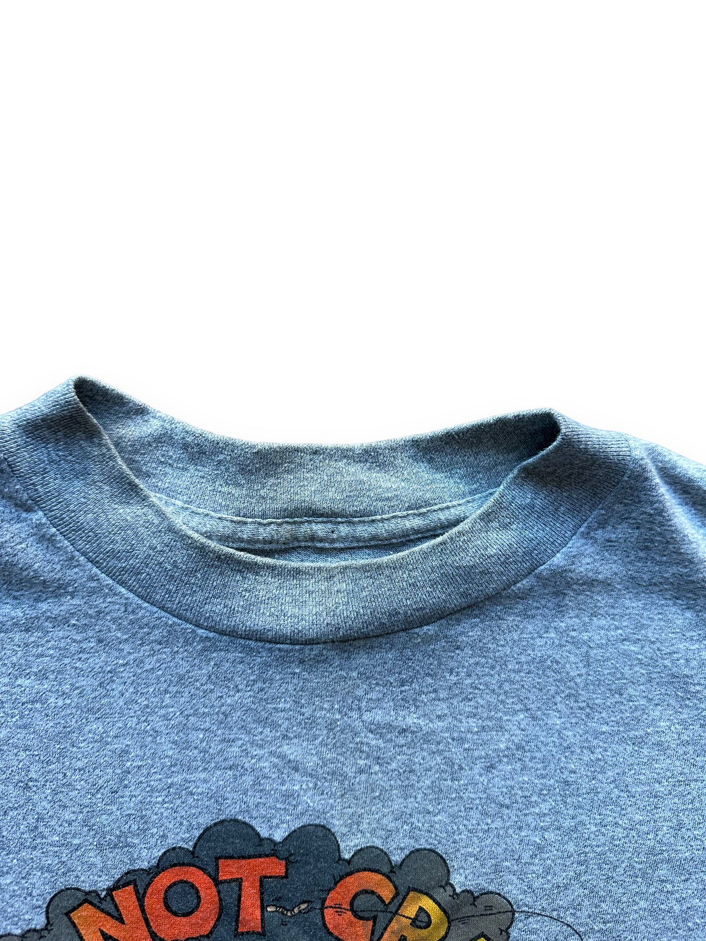 Collar of Vintage "I'm Not Crazy I'm A Fisherman" Tee SZ S | Vintage Fishing Tee Seattle | Barn Owl Vintage