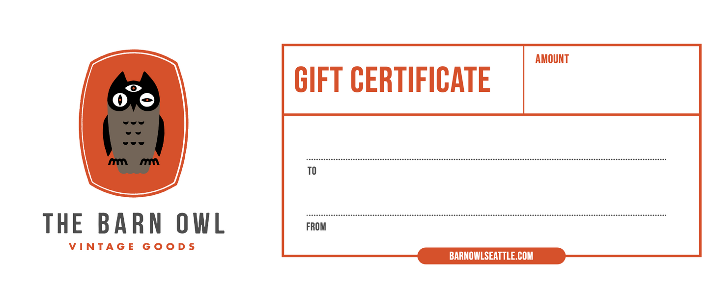 The Barn Owl Gift Card