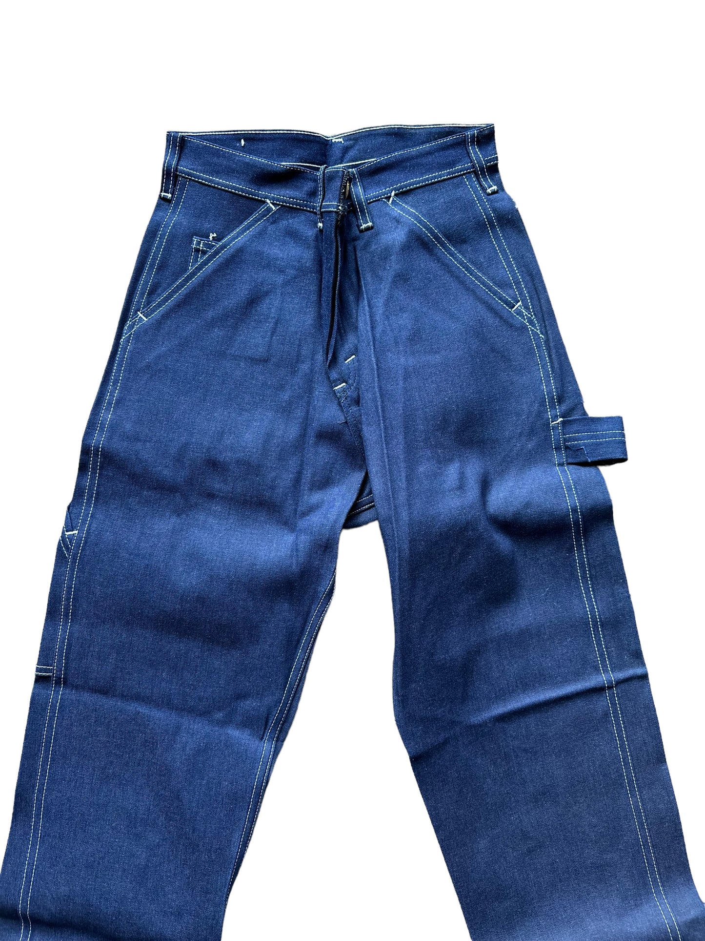 Upper Front View on NOS Vintage Carter's Carpenter Jeans W28 L32 | Barn Owl Vintage Workwear Seattle