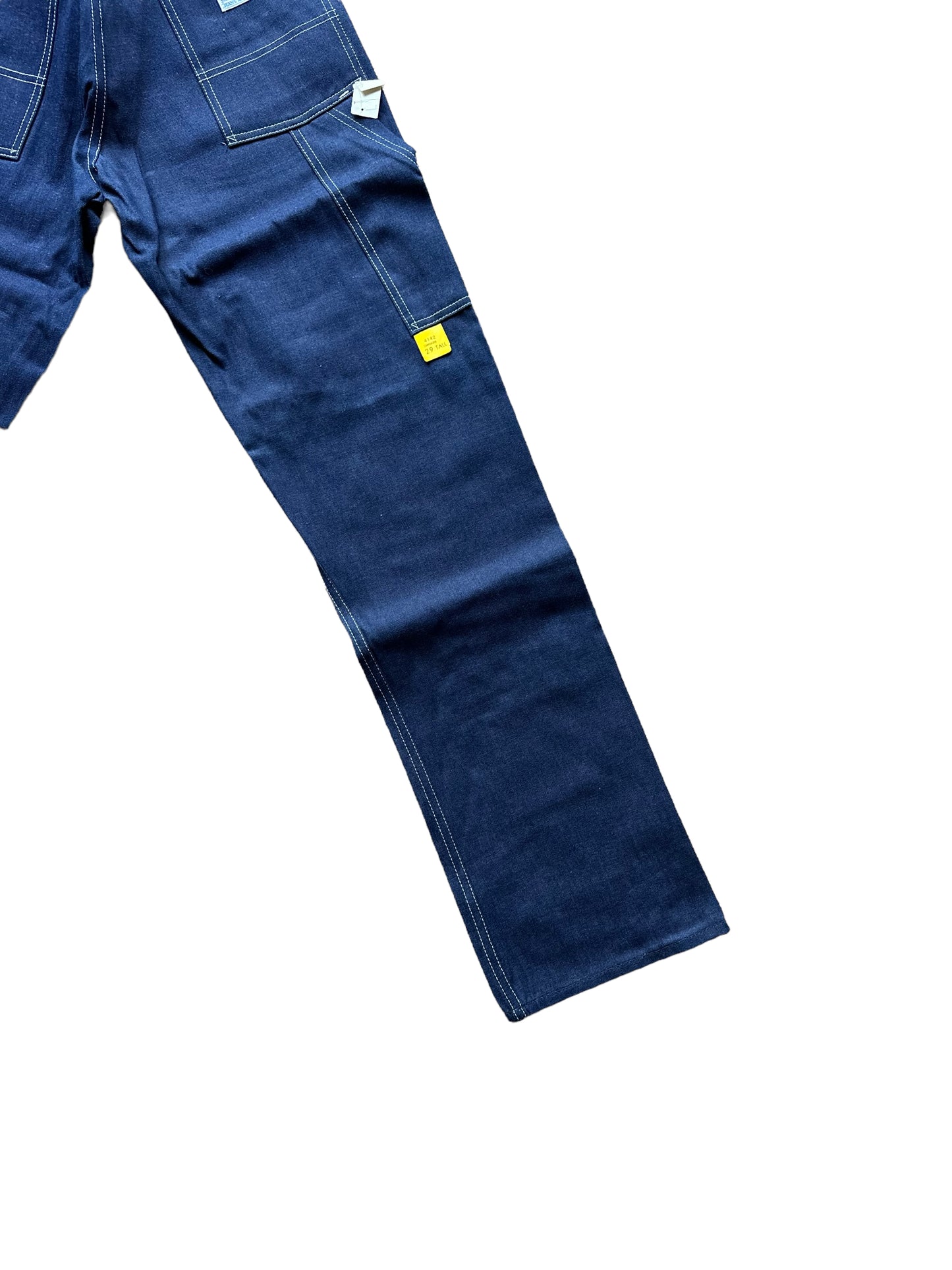 Rear Lower Right Leg on NOS Vintage Carter's Carpenter Dungarees W29 L34 | Vintage Denim Workwear Seattle | Barn Owl Vintage Clothing