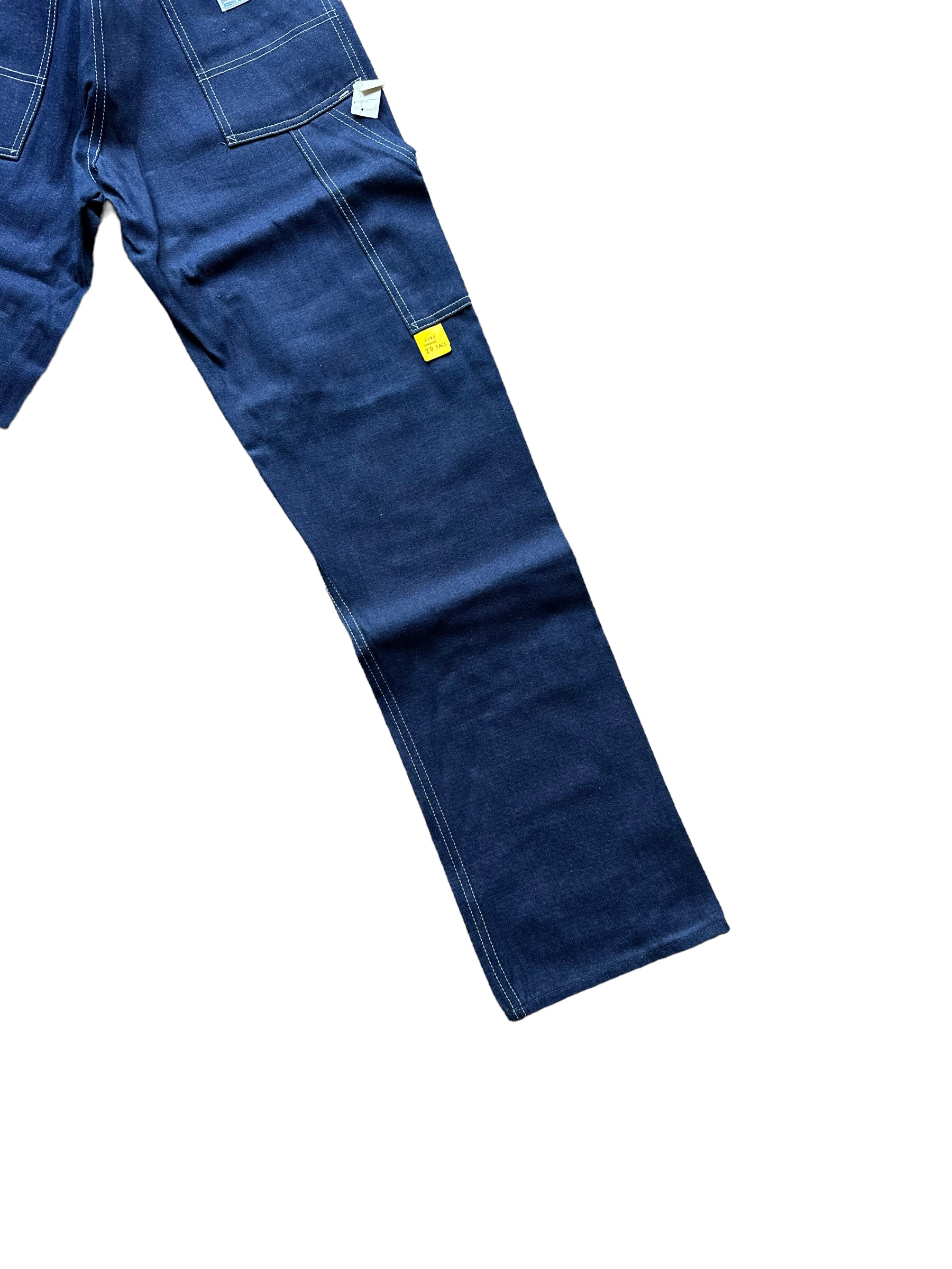 Rear Lower Right Leg on NOS Vintage Carter's Carpenter Dungarees W29 L34 | Vintage Denim Workwear Seattle | Barn Owl Vintage Clothing