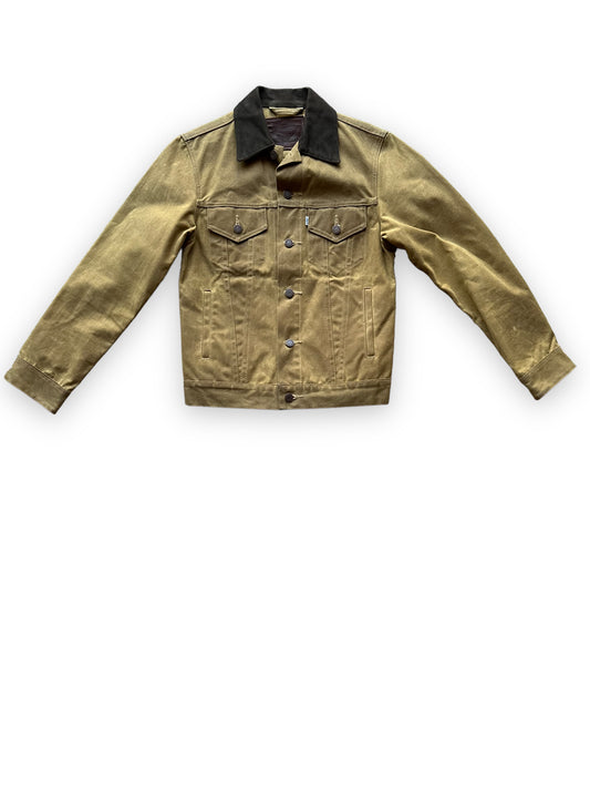 Front View of Levis X Filson Type III Trucker Tan Jacket SZ Small|  Filson Levis Trucker Jacket | Vintage Workwear Seattle