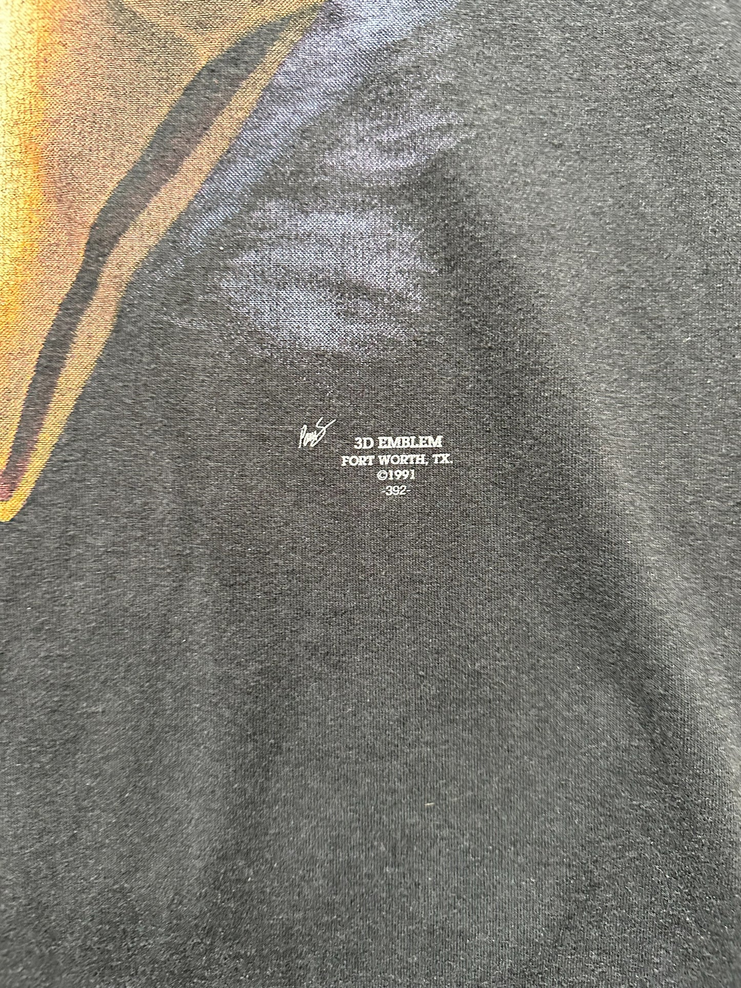 3D Emblem 1991 Copyright on Vintage 1991 3D Emblem Harley Davidson Eagle Tee SZ L | Vintage Single Stitch Harley Tee | Barn Owl Vintage Seattle