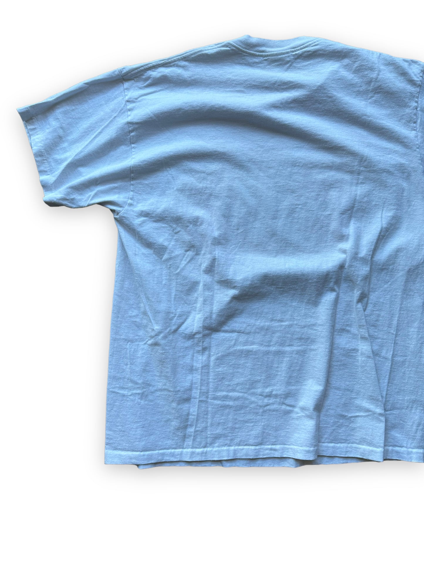 Left Rear View of Vintage 1993 Sativa Cannabis Postal Stamp Tee SZ XL | Seattle Vintage Cannabis Tee | Barn Owl Vintage