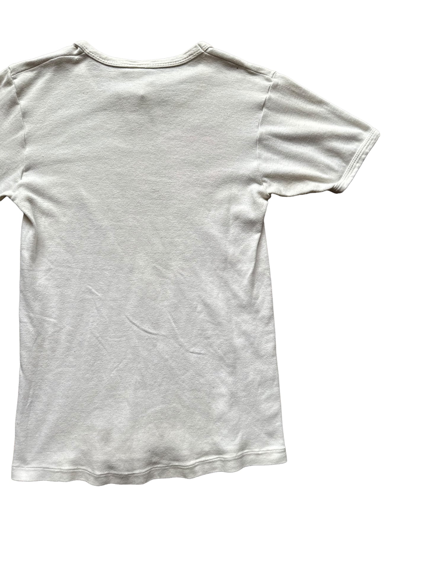 Right Rear View on Vintage Kenya Lion French Cut Tourist Tee |  Vintage French Cut Tee Seattle | Barn Owl Vintage Seattle