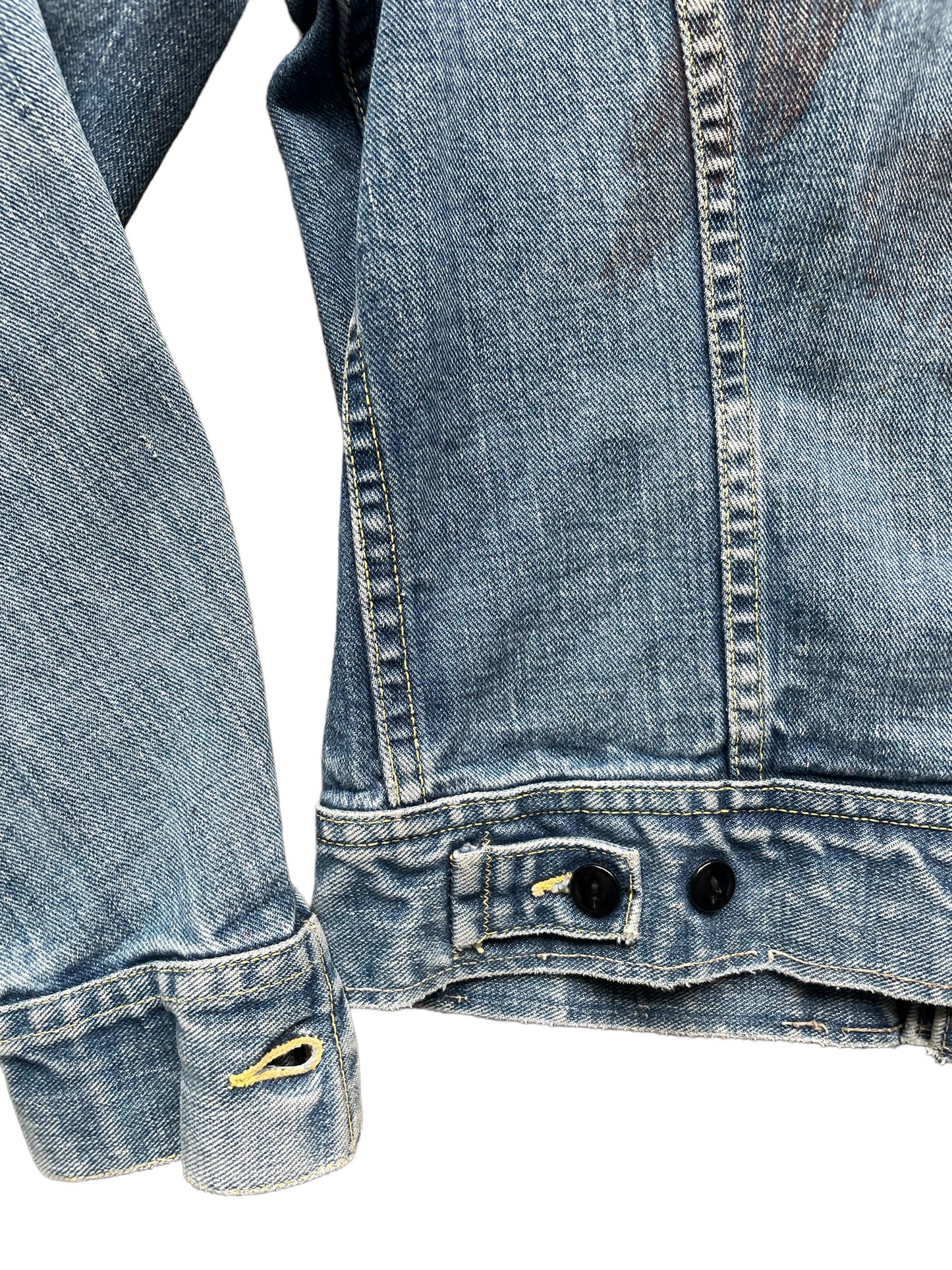 Back view of Vintage Lee Denim jacket. Seattle Vintage Clothing