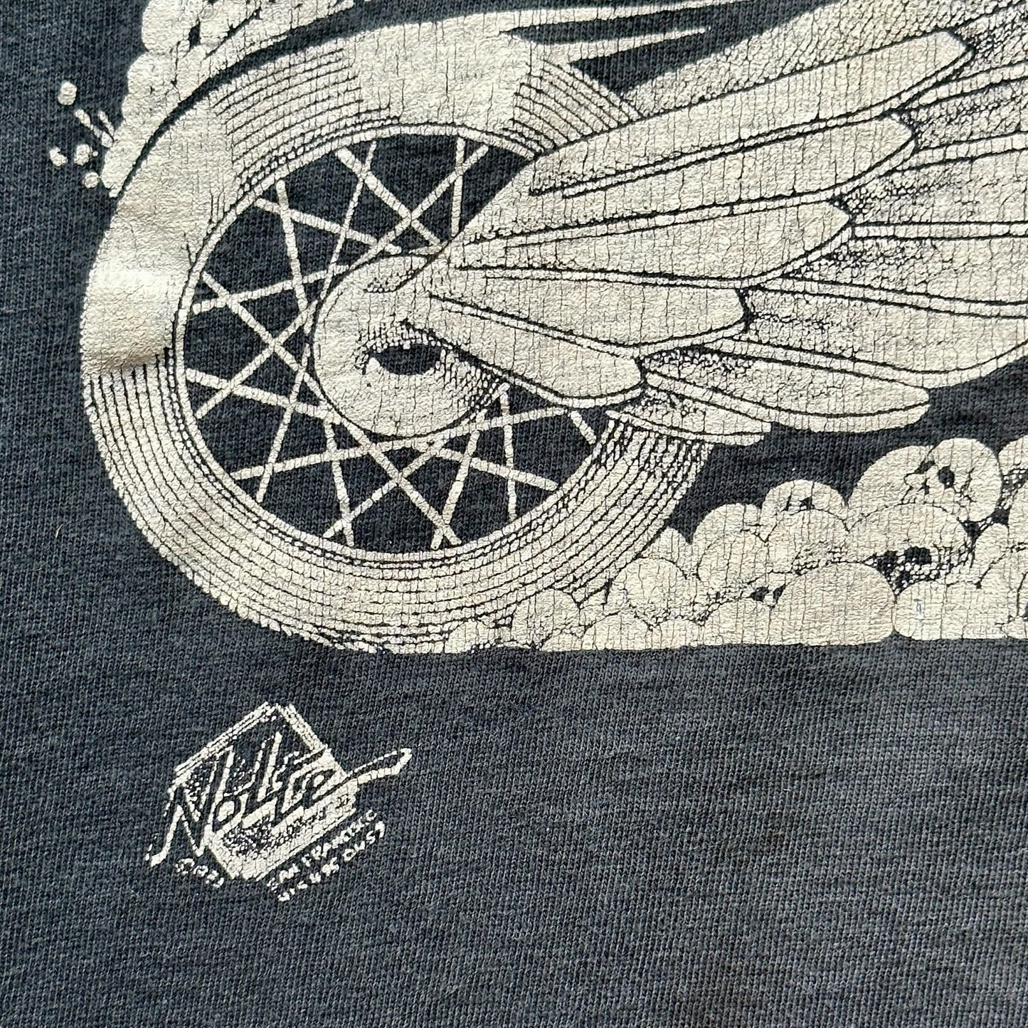 Nolte Art Copyright on Vintage 1981 Smoke Em Til The Wheels Fall Off Harley Davidson TShirt SZ L | Vintage Harley Tee | Barn Owl Vintage Seattle