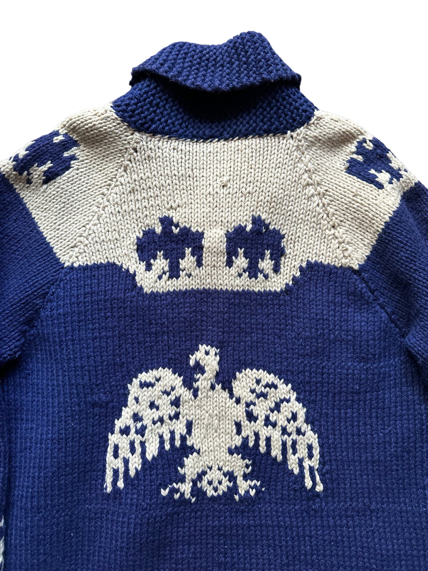 Vintage Thunderbird Cowichan Style Cardigan Sweater SZ L | Seattle Vintage Clothing | Barn Owl Vintage