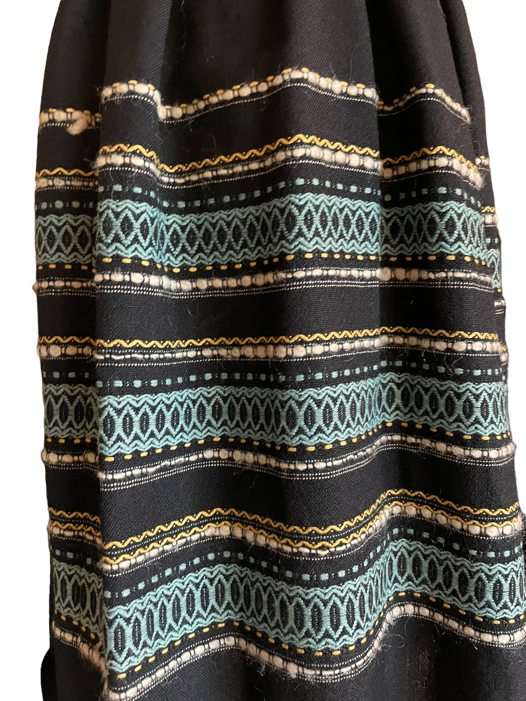 Detail view Vintage 1950s Embroidered Guatemalan Skirt | Barn Owl Seattle | Vintage Guatemalan Skirts