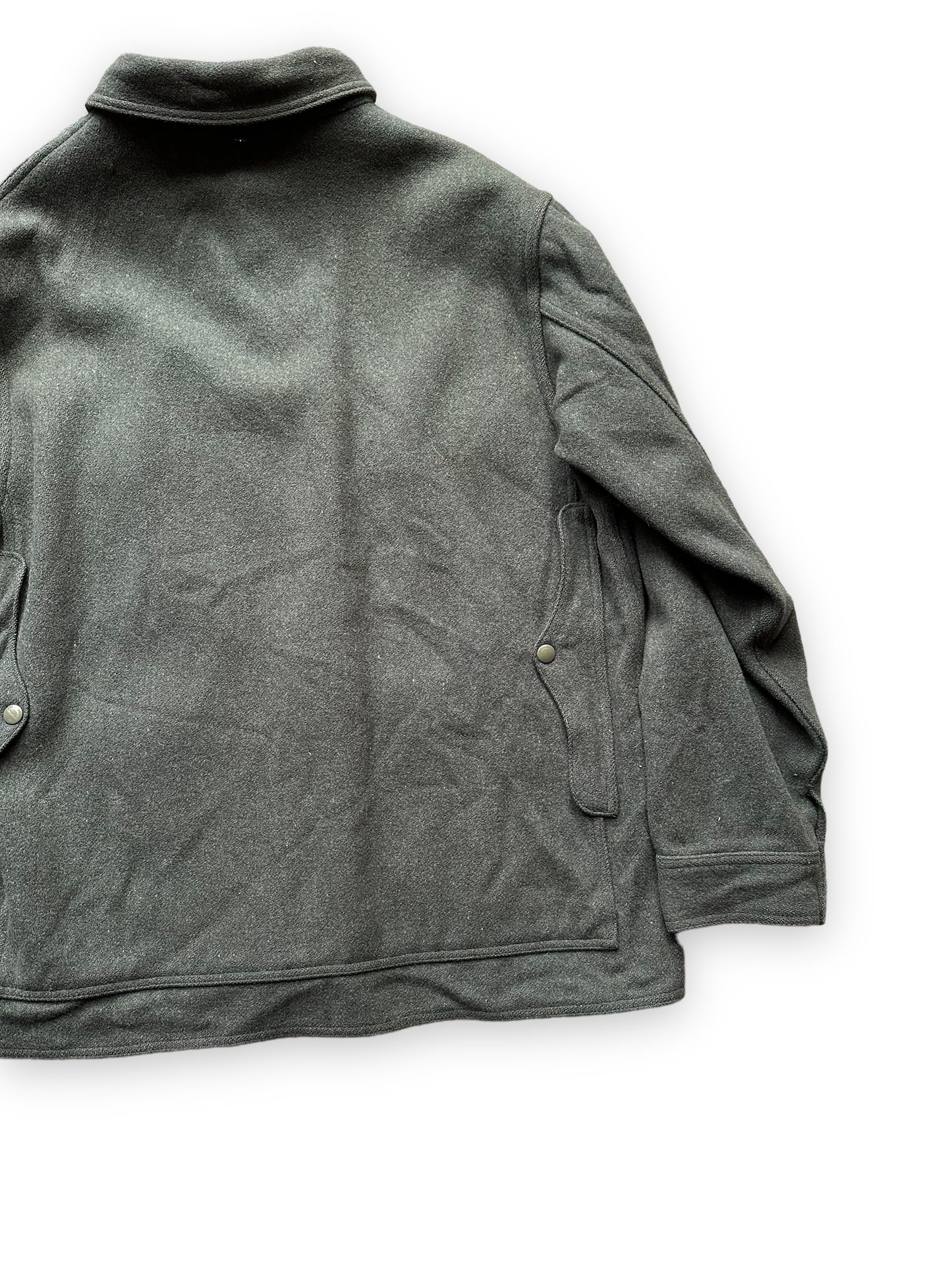 Right Rear View of Vintage Filson Union Made Era Forest Green Mackinaw Cruiser SZ 46 | Barn Owl Vintage Goods | Vintage Workwear Seattle