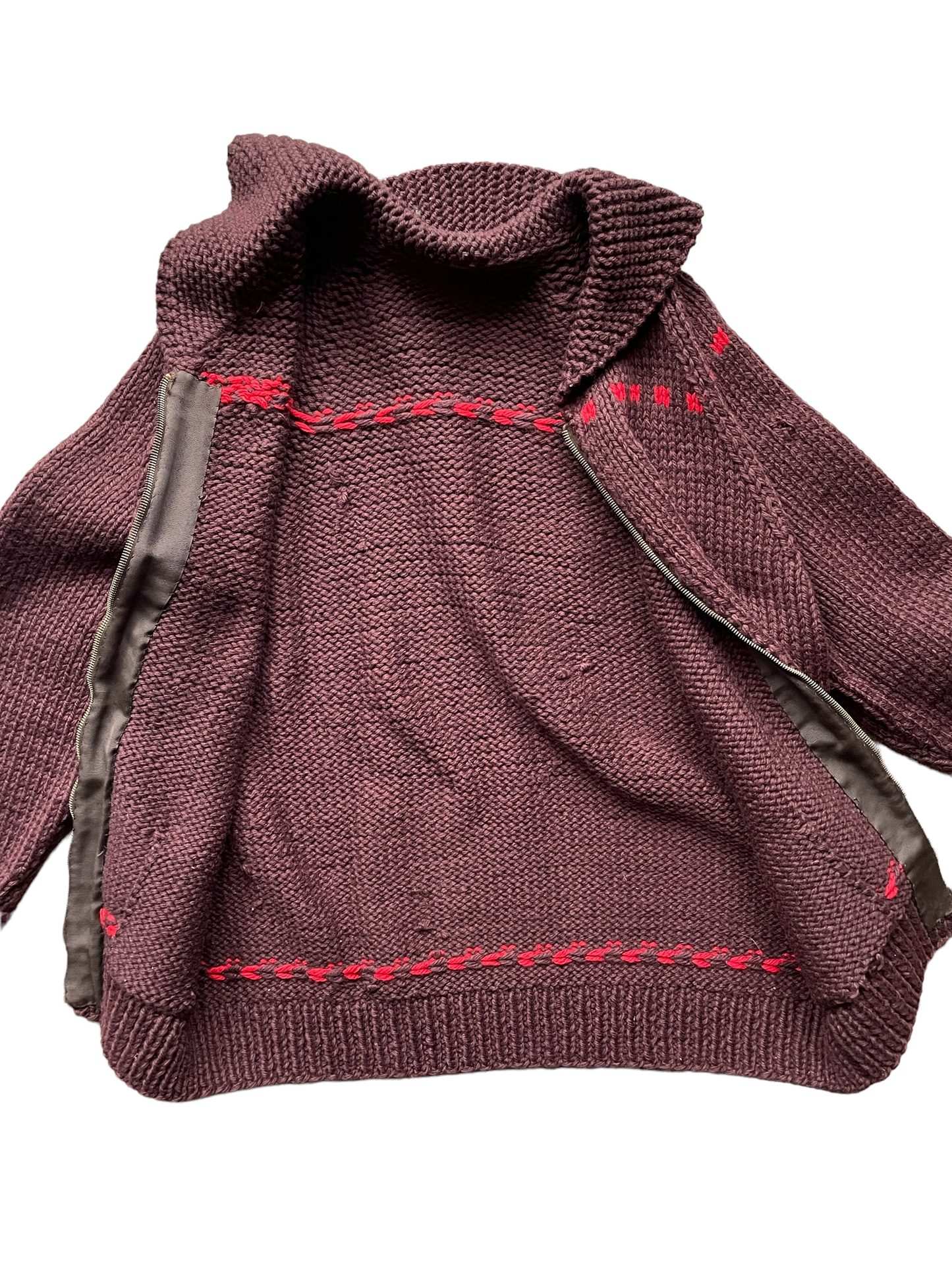 Vintage Brown Cowichan Style Cardigan Sweater | Barn Owl Vintage | Seattle Vintage Clothing