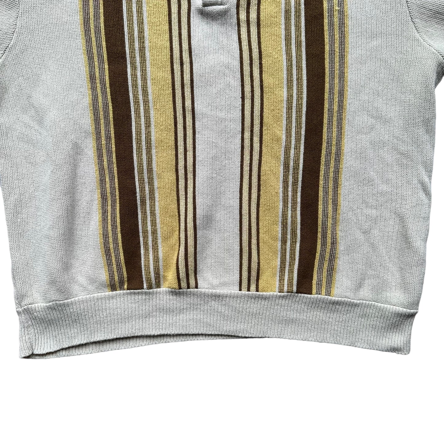 Lower Front View on Vintage 100% Orlon Acrylic 60s Sweater Shirt SZ M | Vintage Sweater Shirt Seattle | Barn Owl Vintage Seattle
