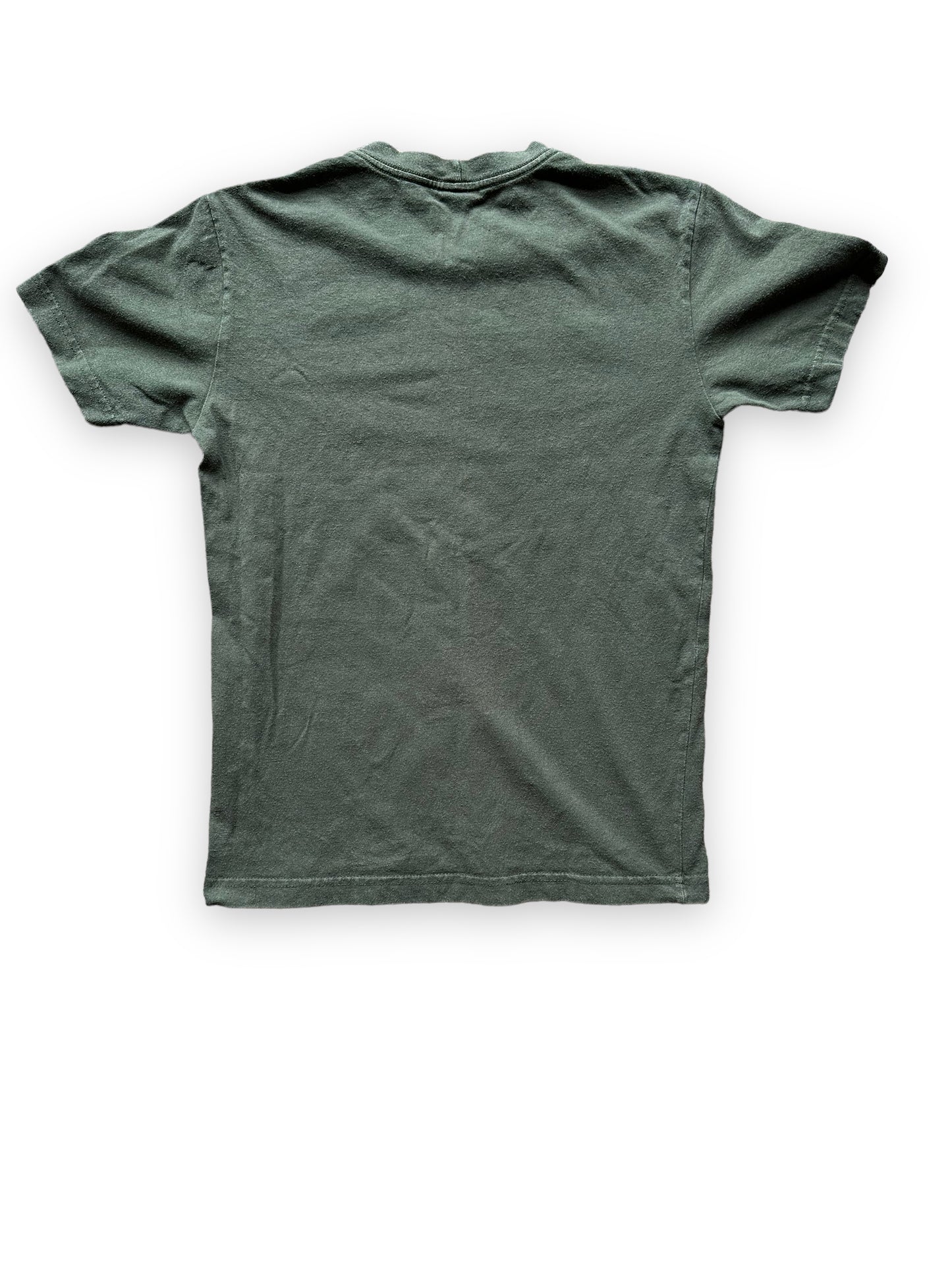 Rear View of Olive Green Filson Cotton Tee SZ XS | Barn Owl Vintage Goods | Filson Graphic Tees Seattle