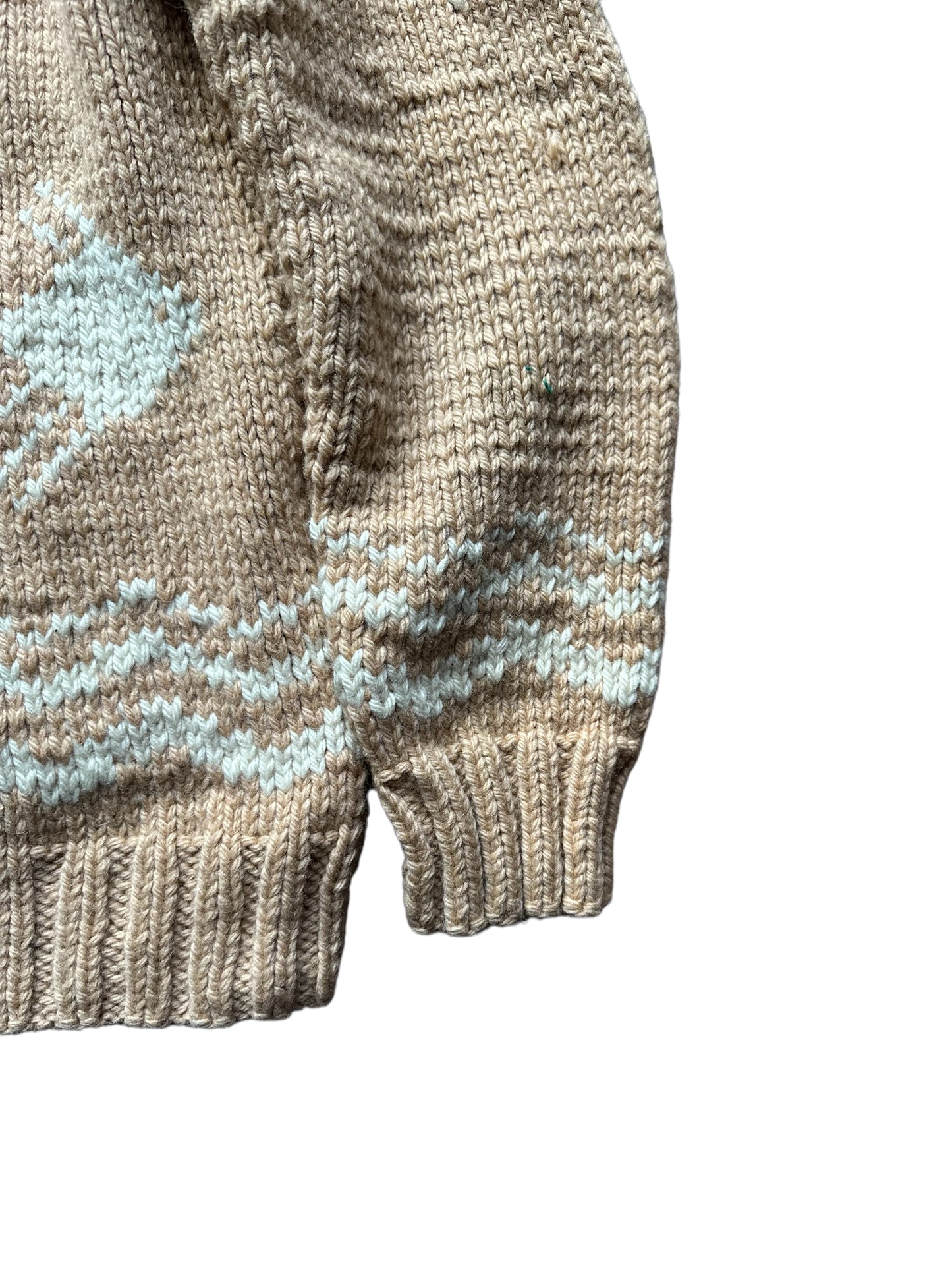 Vintage Wool Cowichan Style Salmon Sweater | Seattle Vintage Clothing |. Barn Owl Vintage Seattle
