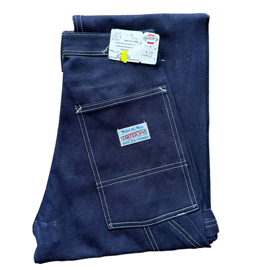 Rear Folded View of Deadstock Vintage Carter's Carpenter Jeans W27 L32 | Vintage Denim Workwear Seattle | Barn Owl Vintage Clothing