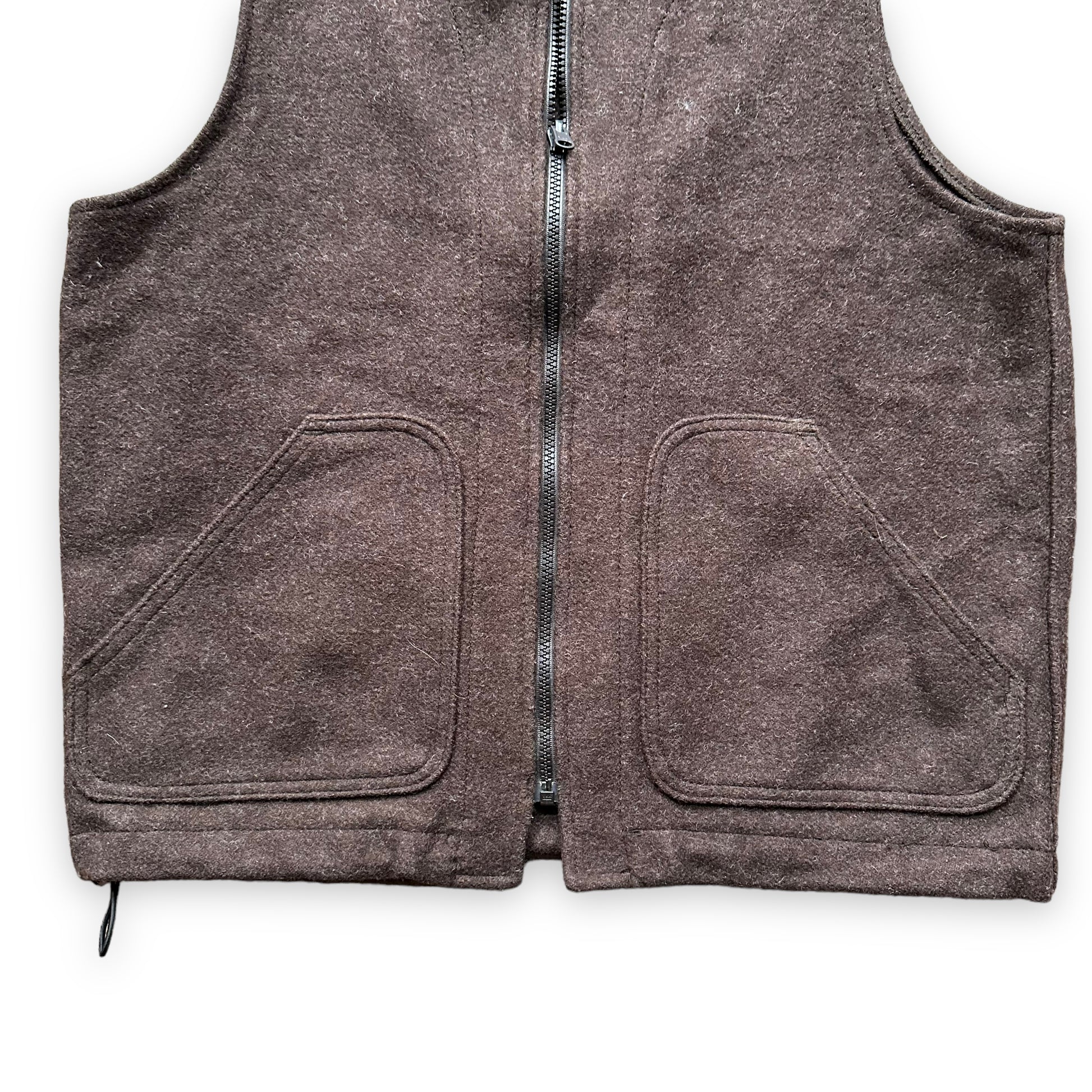 Lower Front View of Filson Brown Mackinaw Wool Liner SZ M |  Vintage Filson Workwear Seattle | Barn Owl Vintage