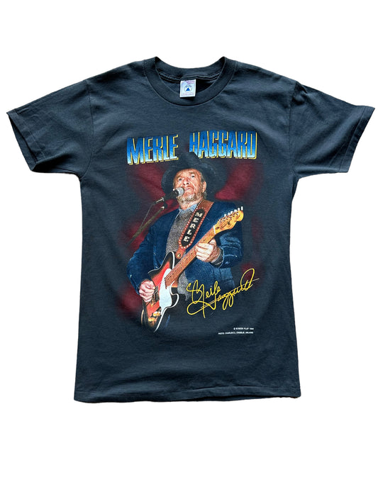 Front View Vintage Merle Haggard Tee Size Small |  Vintage Country Music TShirt | Barn Owl Vintage Seattle
