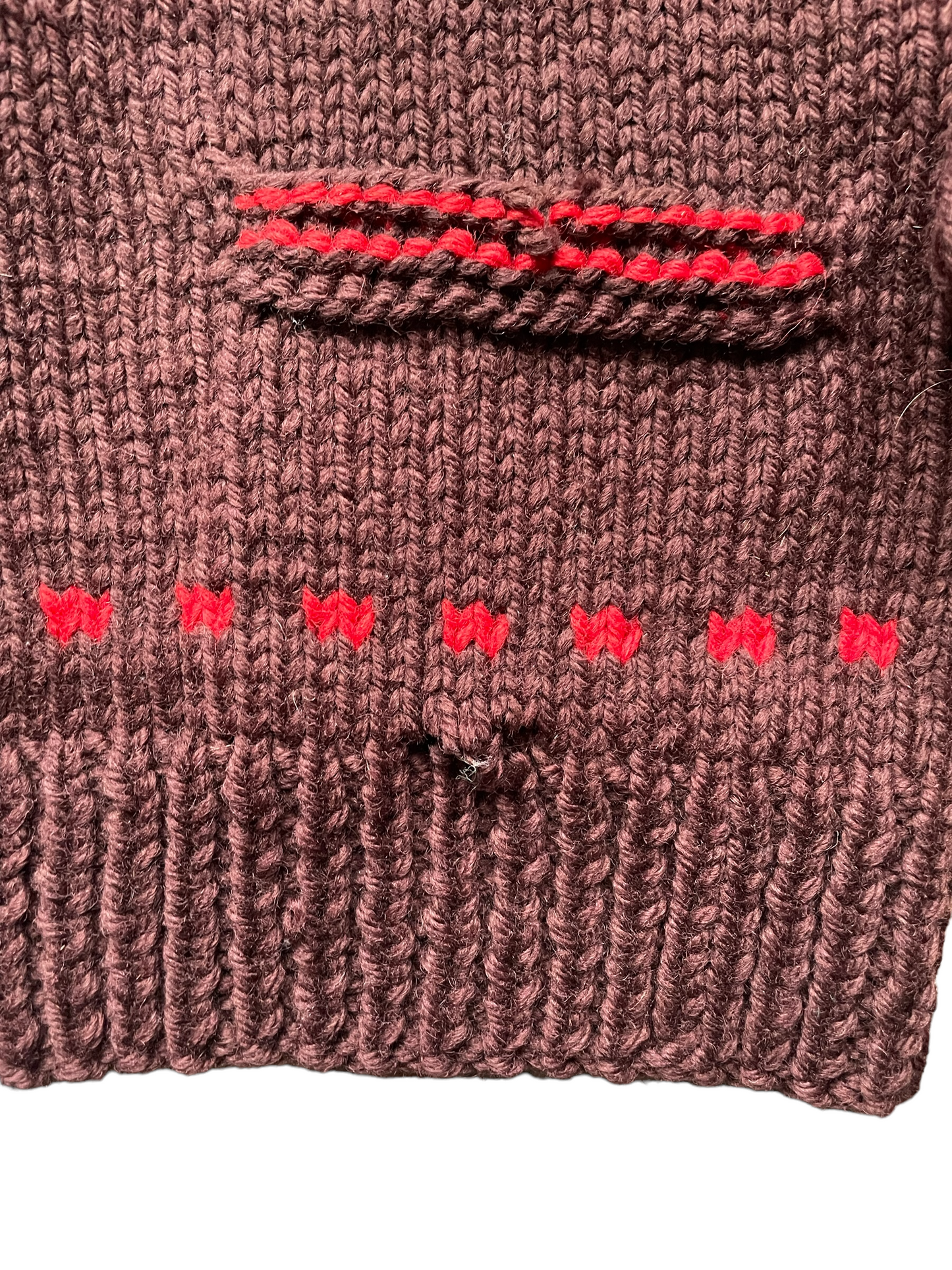 Vintage Brown Cowichan Style Cardigan Sweater | Barn Owl Vintage | Seattle Vintage Clothing