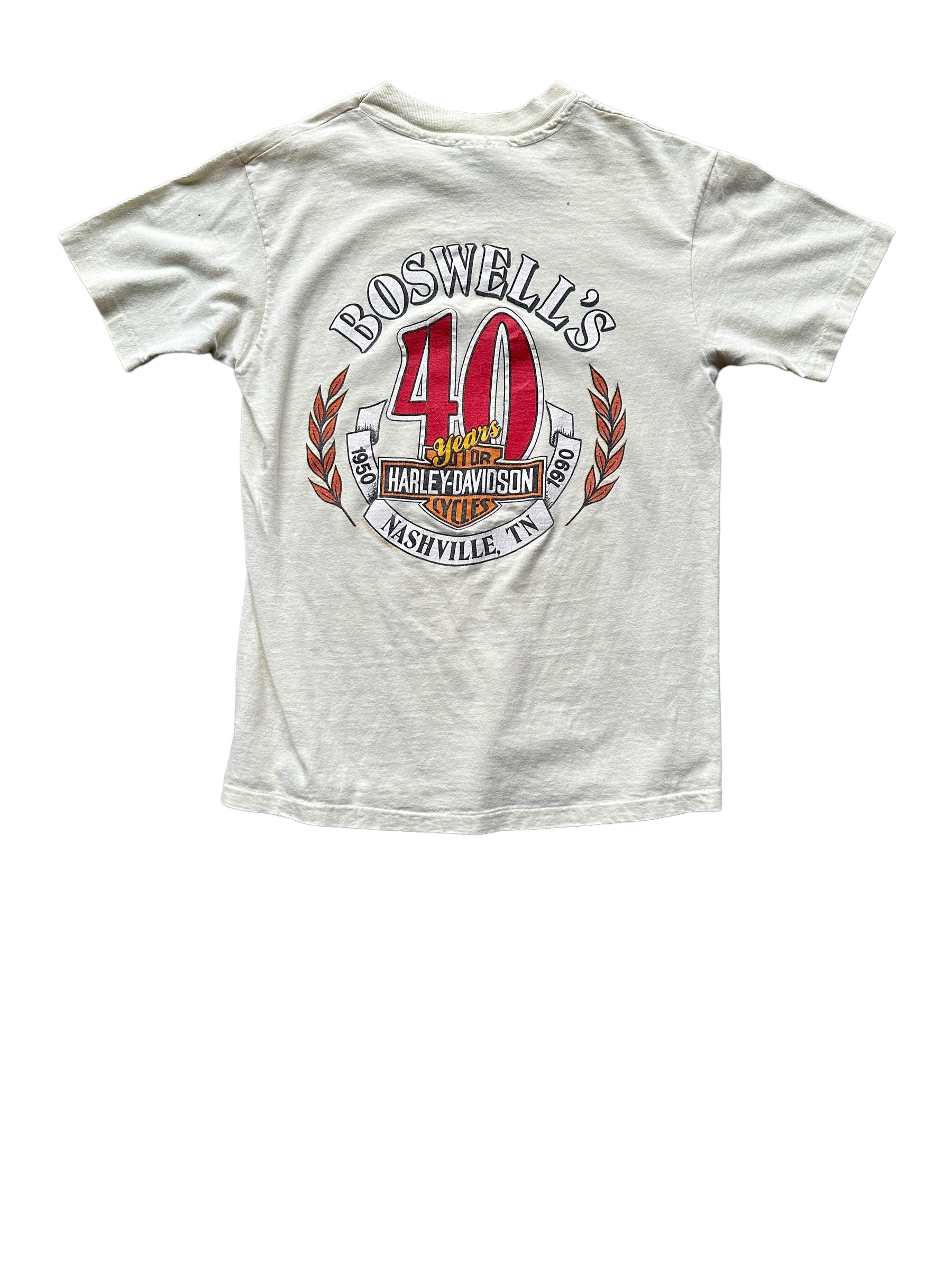 Rear View of Vintage Yellow Harley Davidson Wind Beneath My Wings Tee SZ M | Vintage Harley Tee | Barn Owl Vintage Seattle